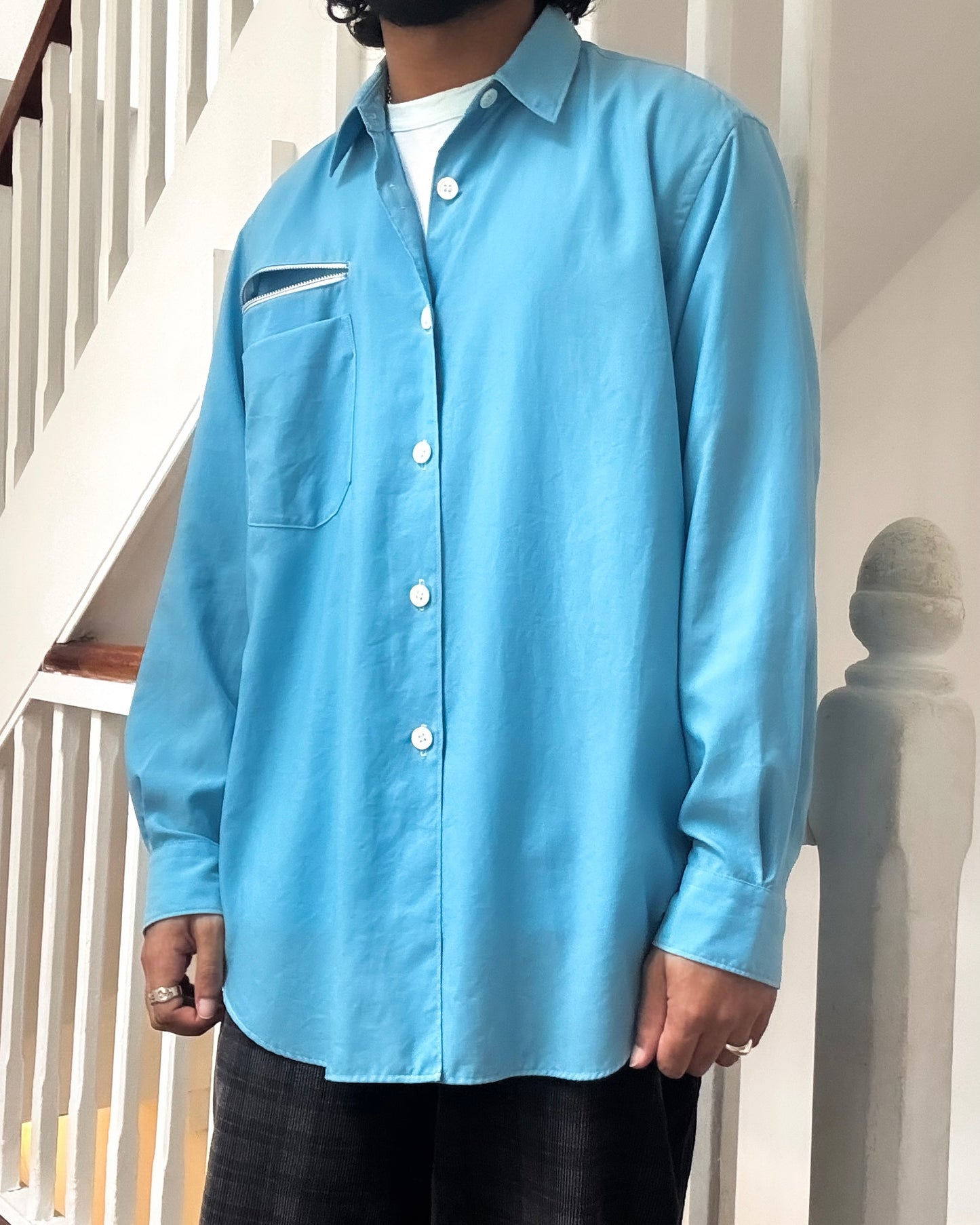 2000 Vivid Blue Packable Shirt (~L~)