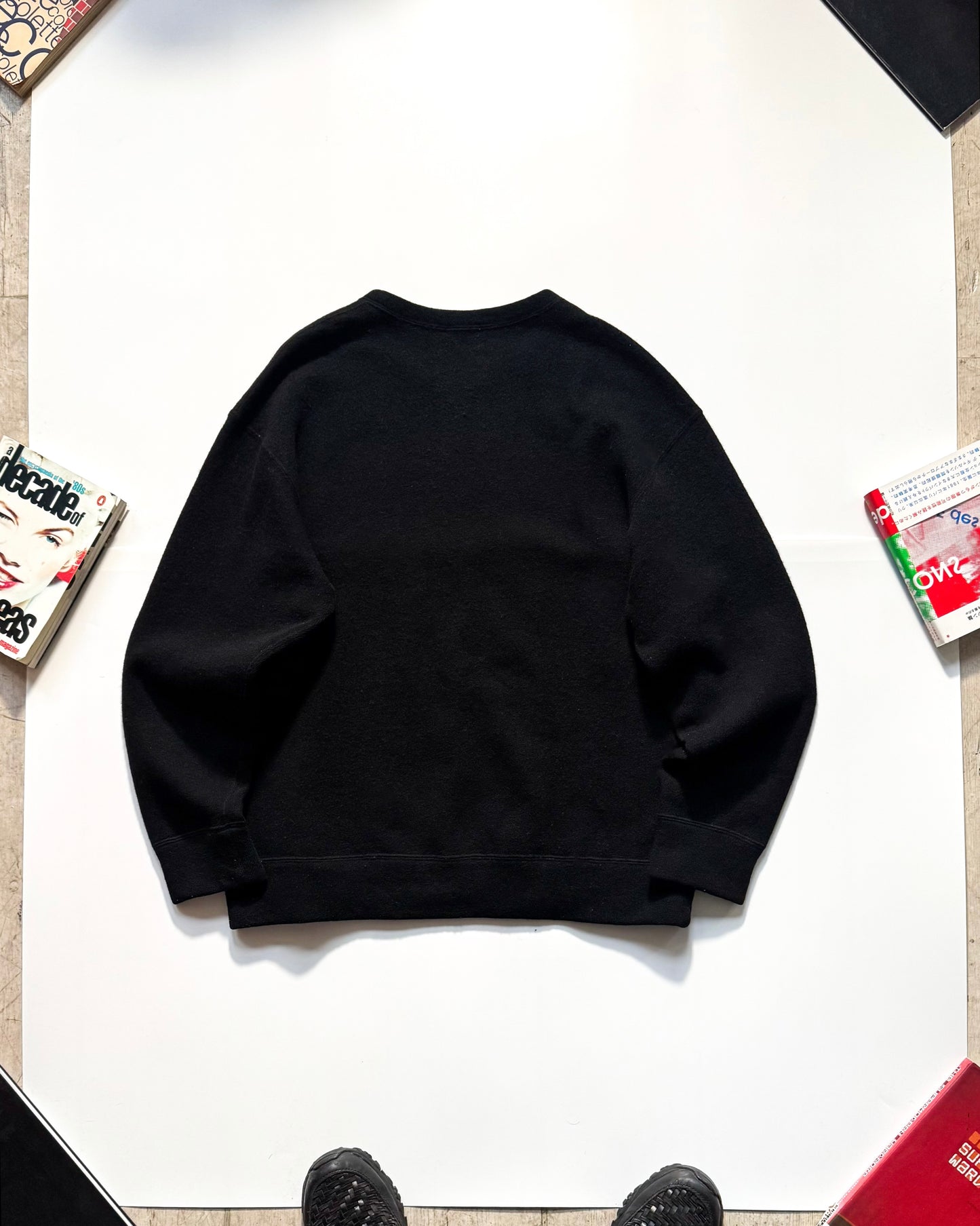 90s Black Boxy Jumper (M~L)