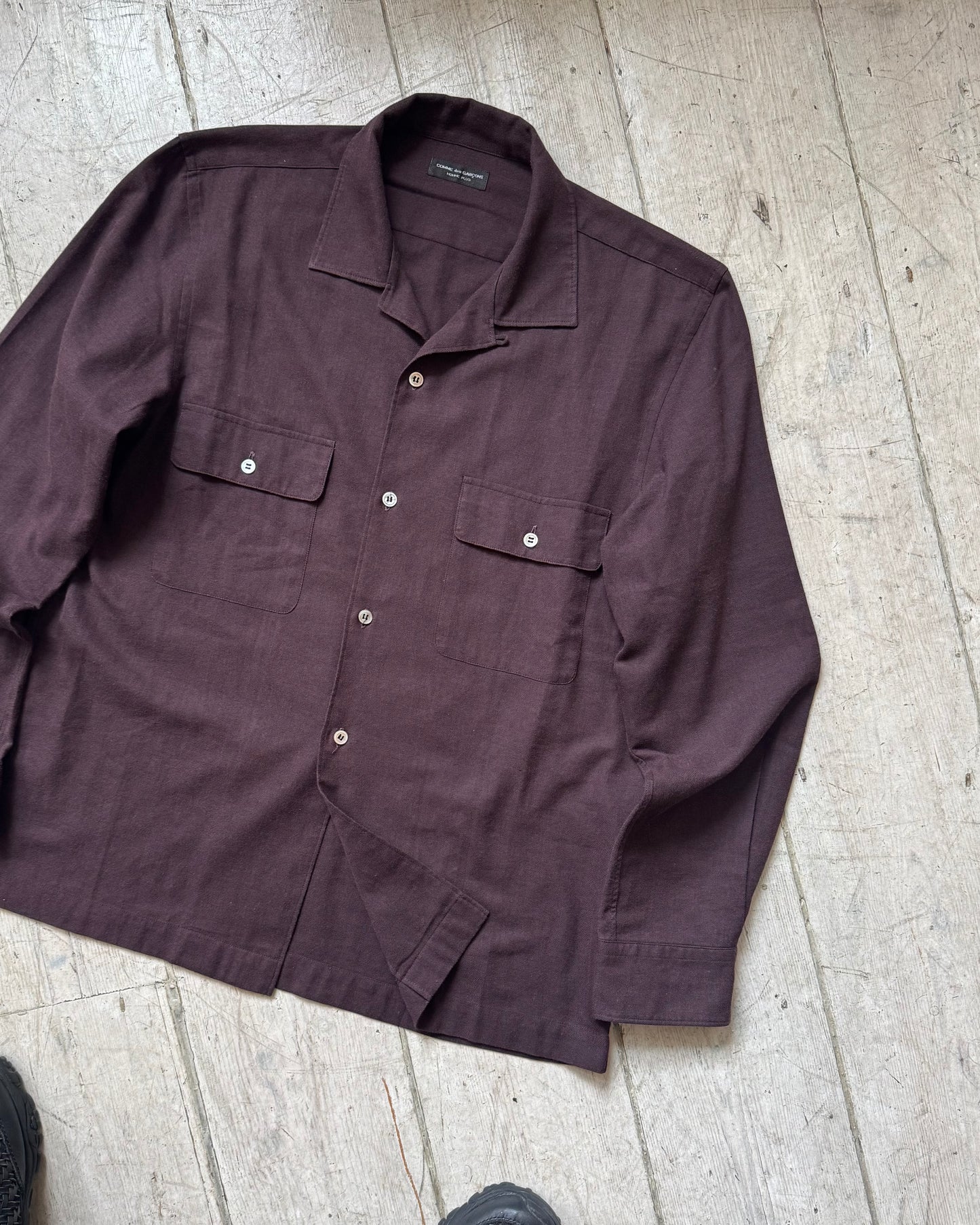 1993 Maroon Brown Lightweight Over Shirt (M~L)
