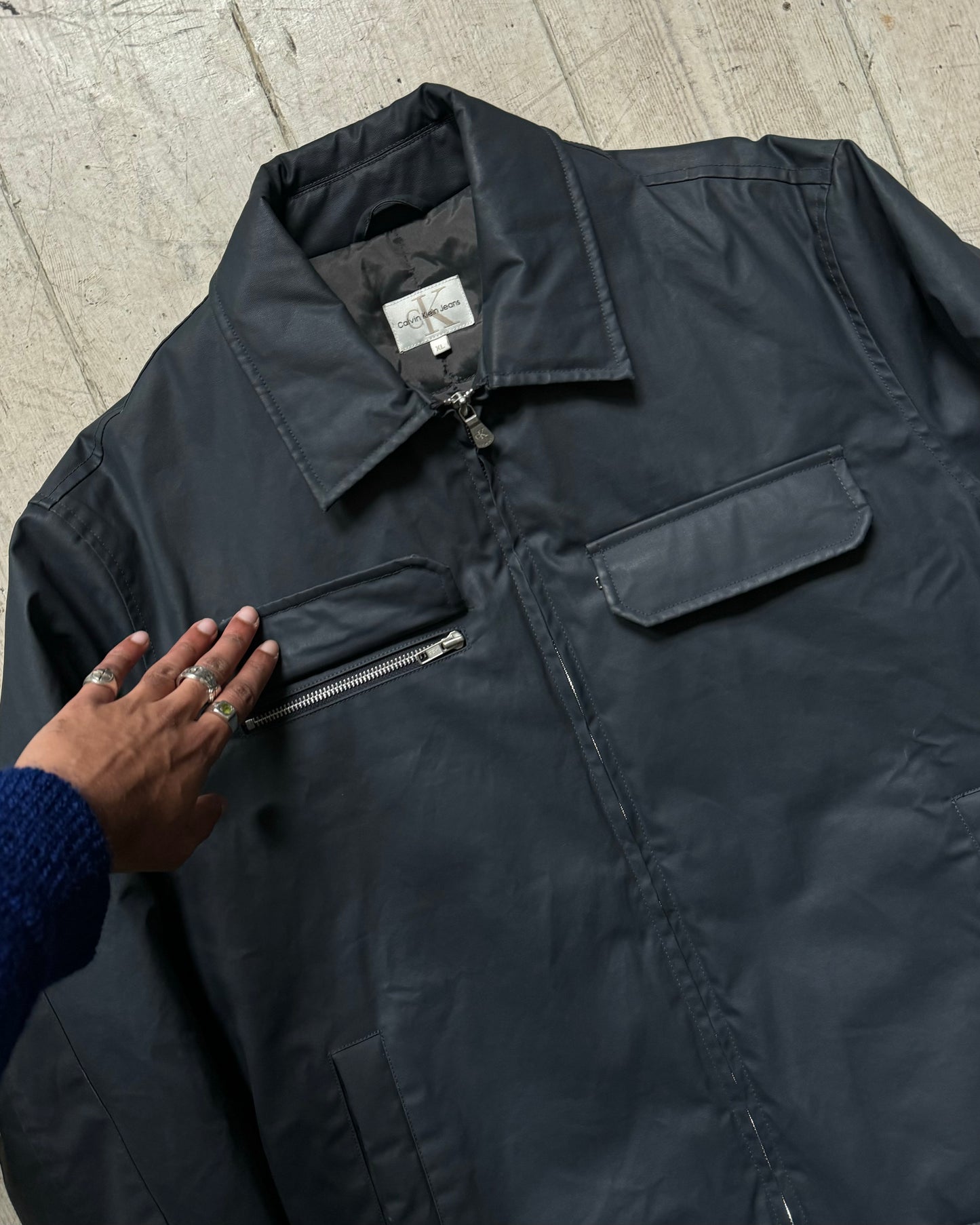 Steel Blue / Grey Heavy Duty Padded Work Jacket (~XL~)