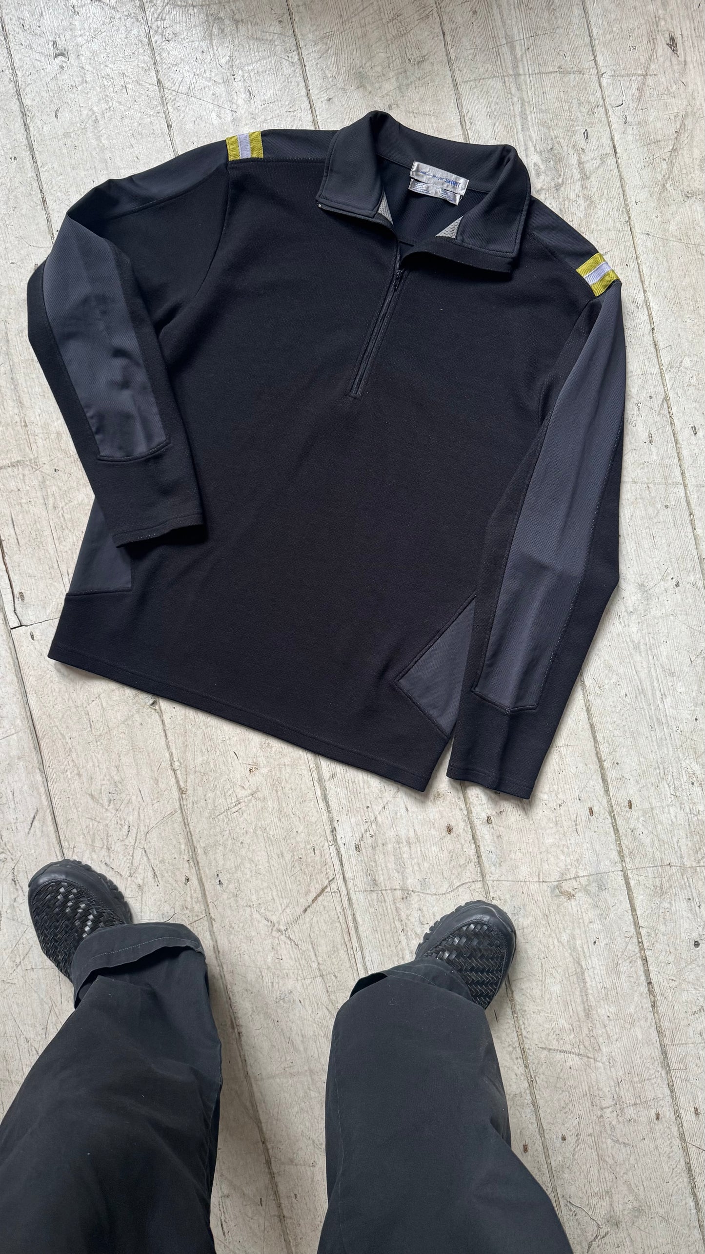 Hybrid Panelled Quarter Zip Pull Over (~L~)