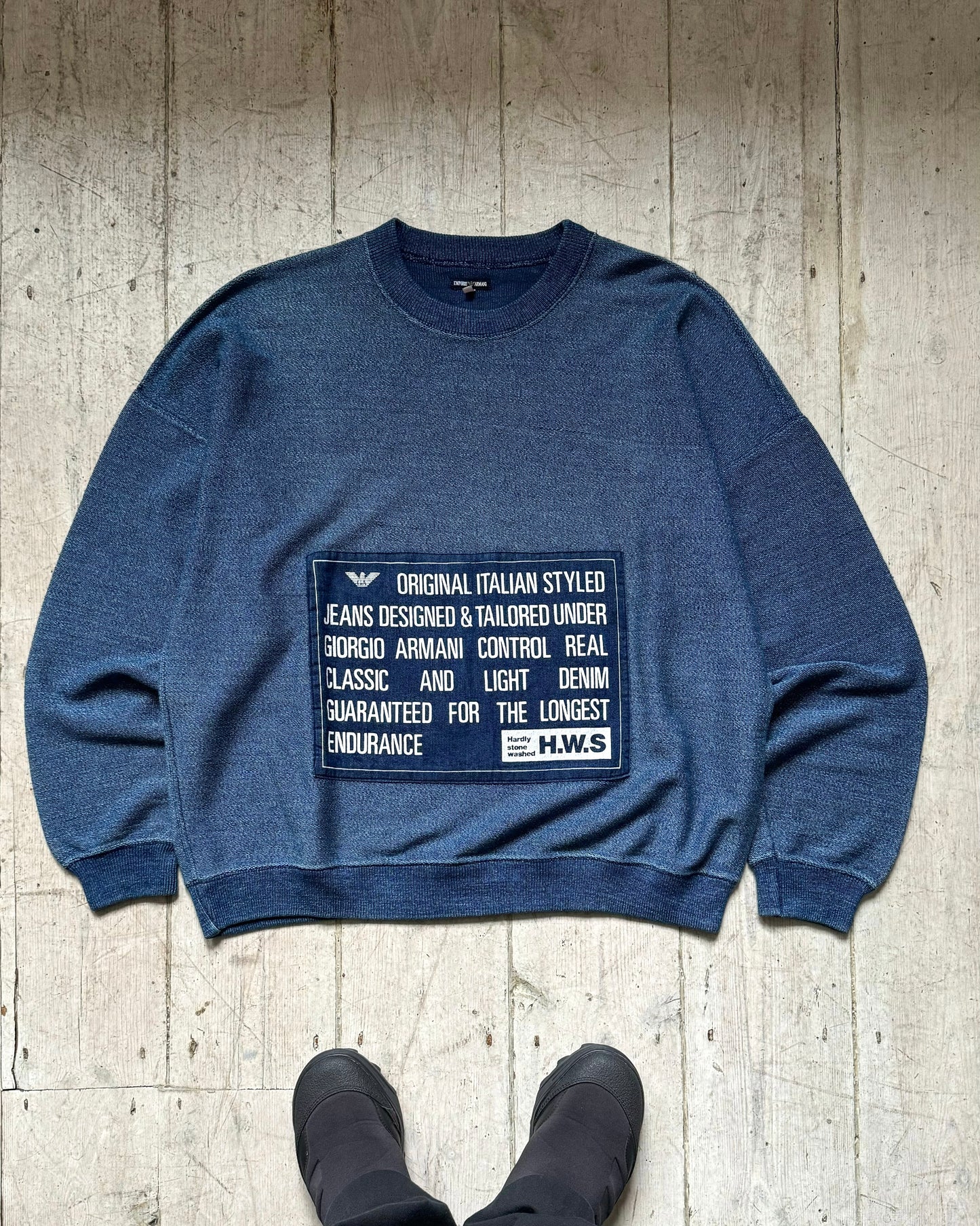 Mid 80s HWS - Hardly Stone Washed Process Appliqué Panel Jumper (~L~)