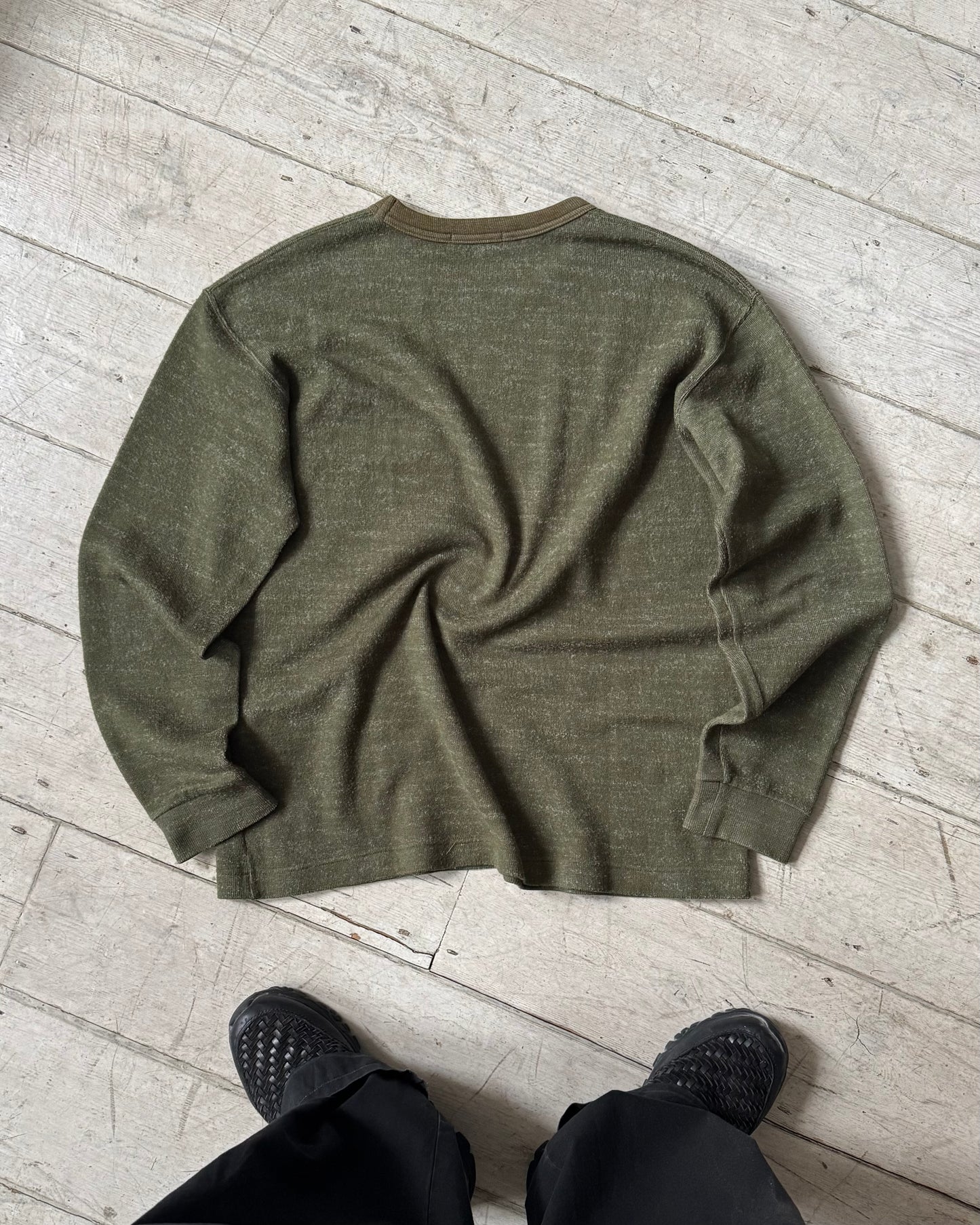Heather Green Zip Pocket Light Weight Jumper (M~L)