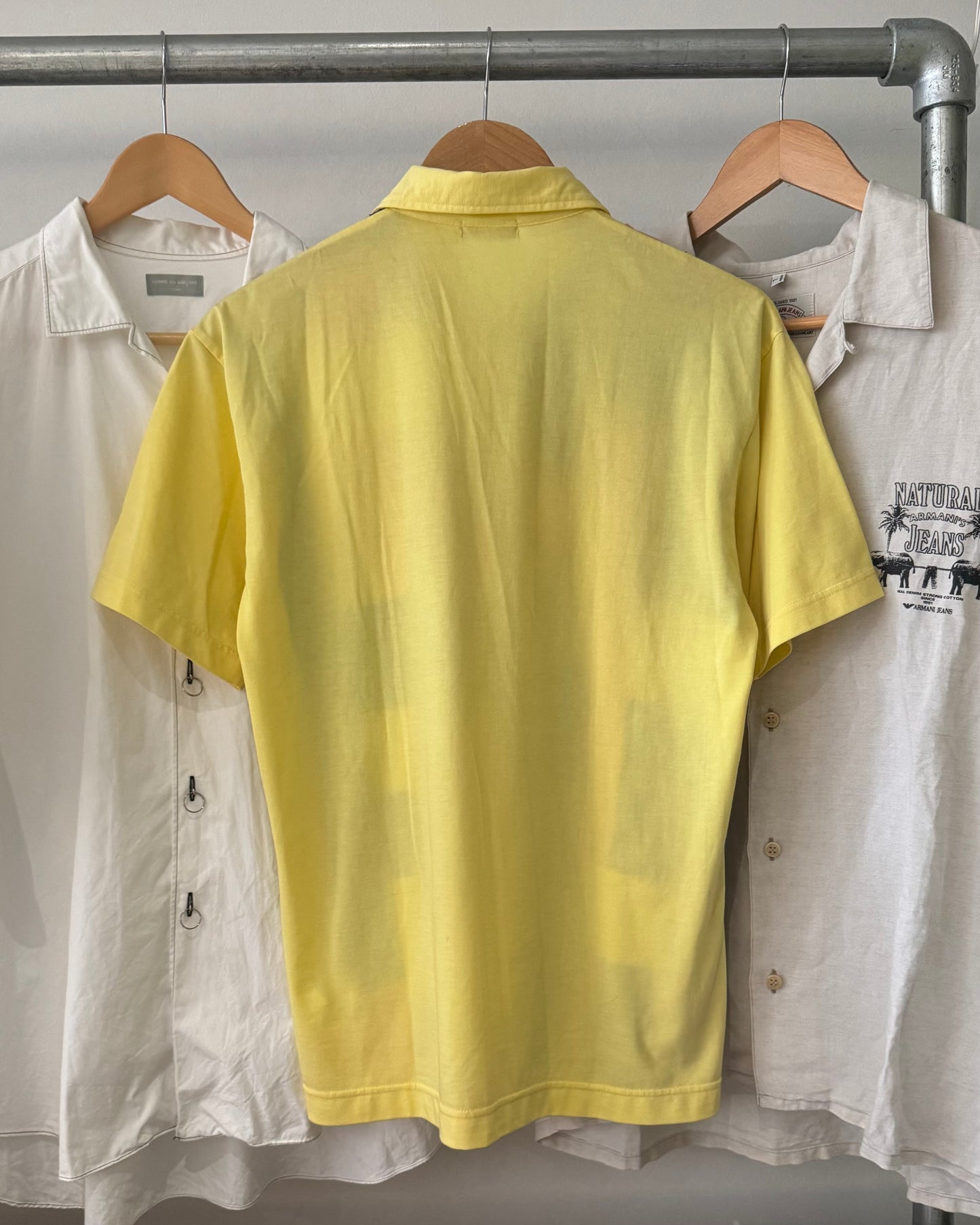 2001 Yellow Purple Pink Patchwork Polo Shirt / Top (~M~)