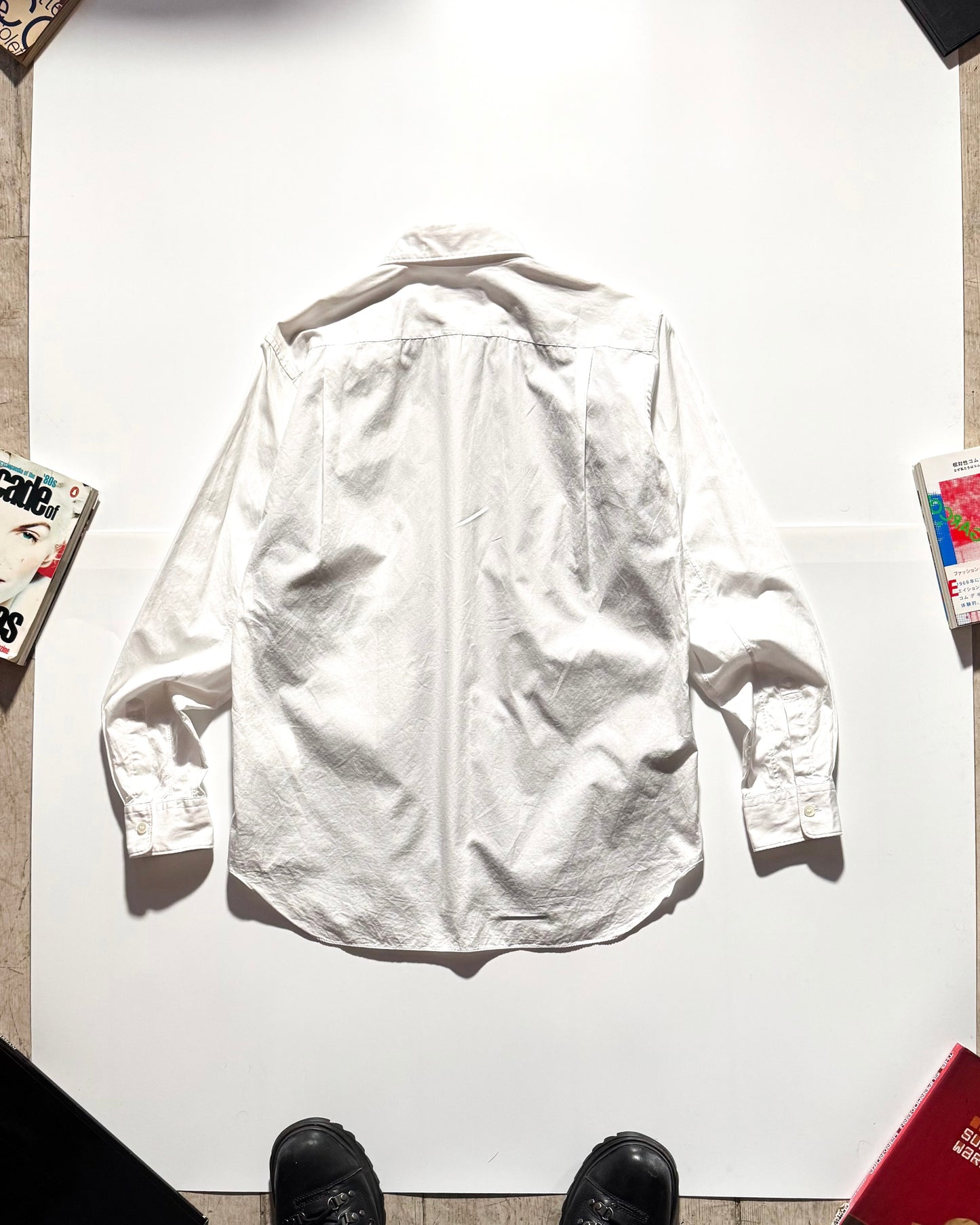2010s Cutout Panel White Shirt (M~L)