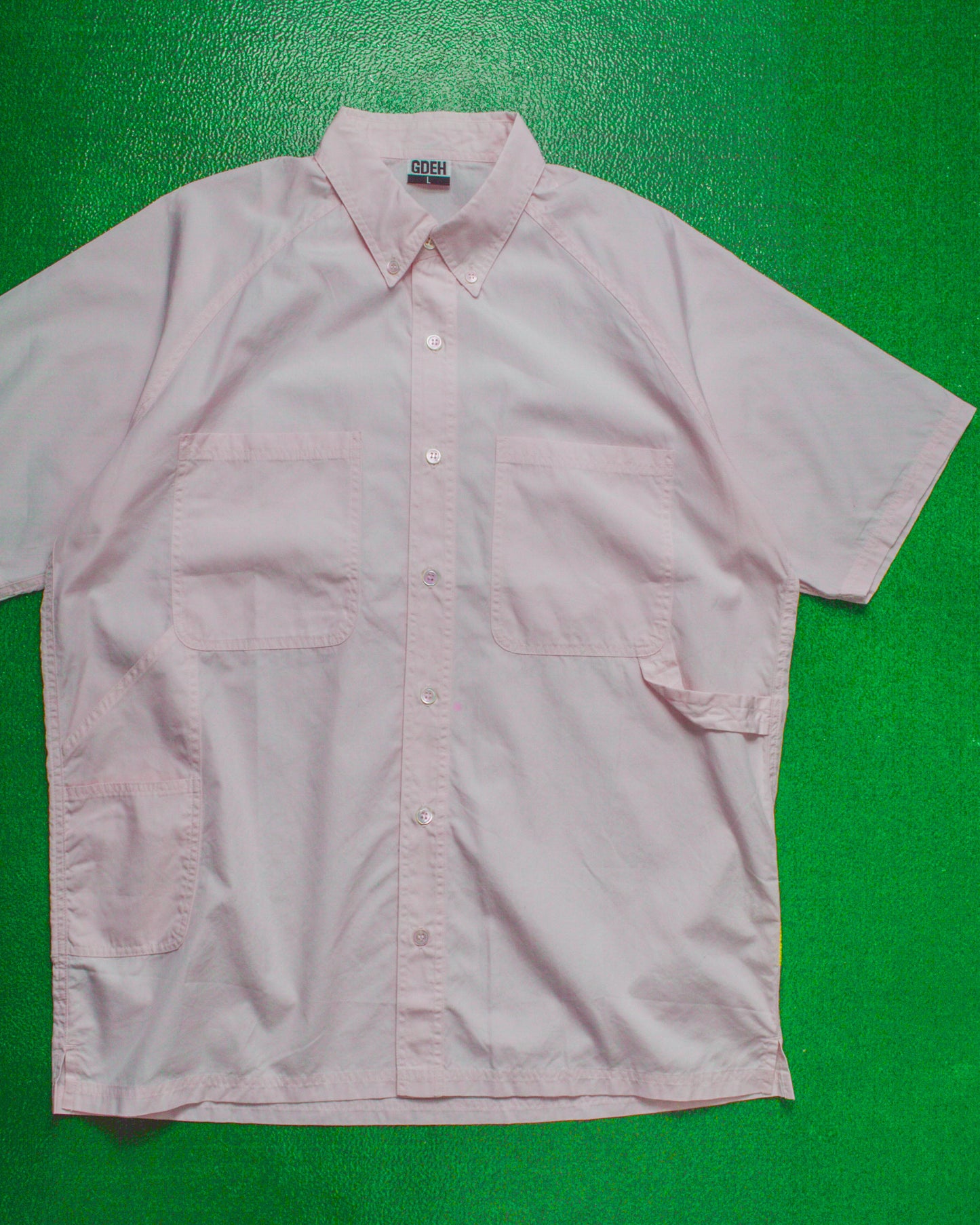 Early 2000s Baby Pink Carpenter / Utility Shirt (L~XL)