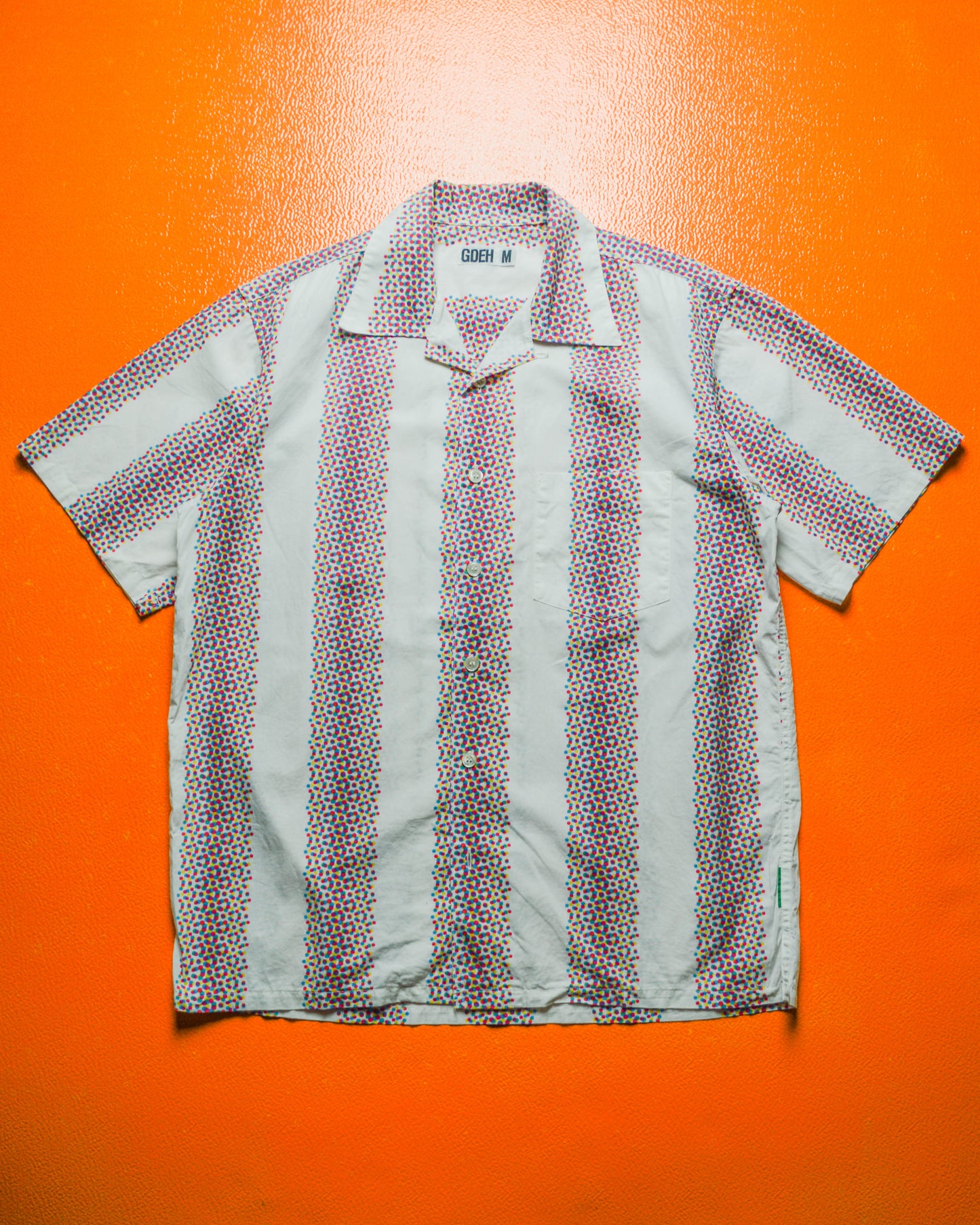 Early 2000s Striped Polka / Halftone / Bokeh Effect Shirt (~L~)