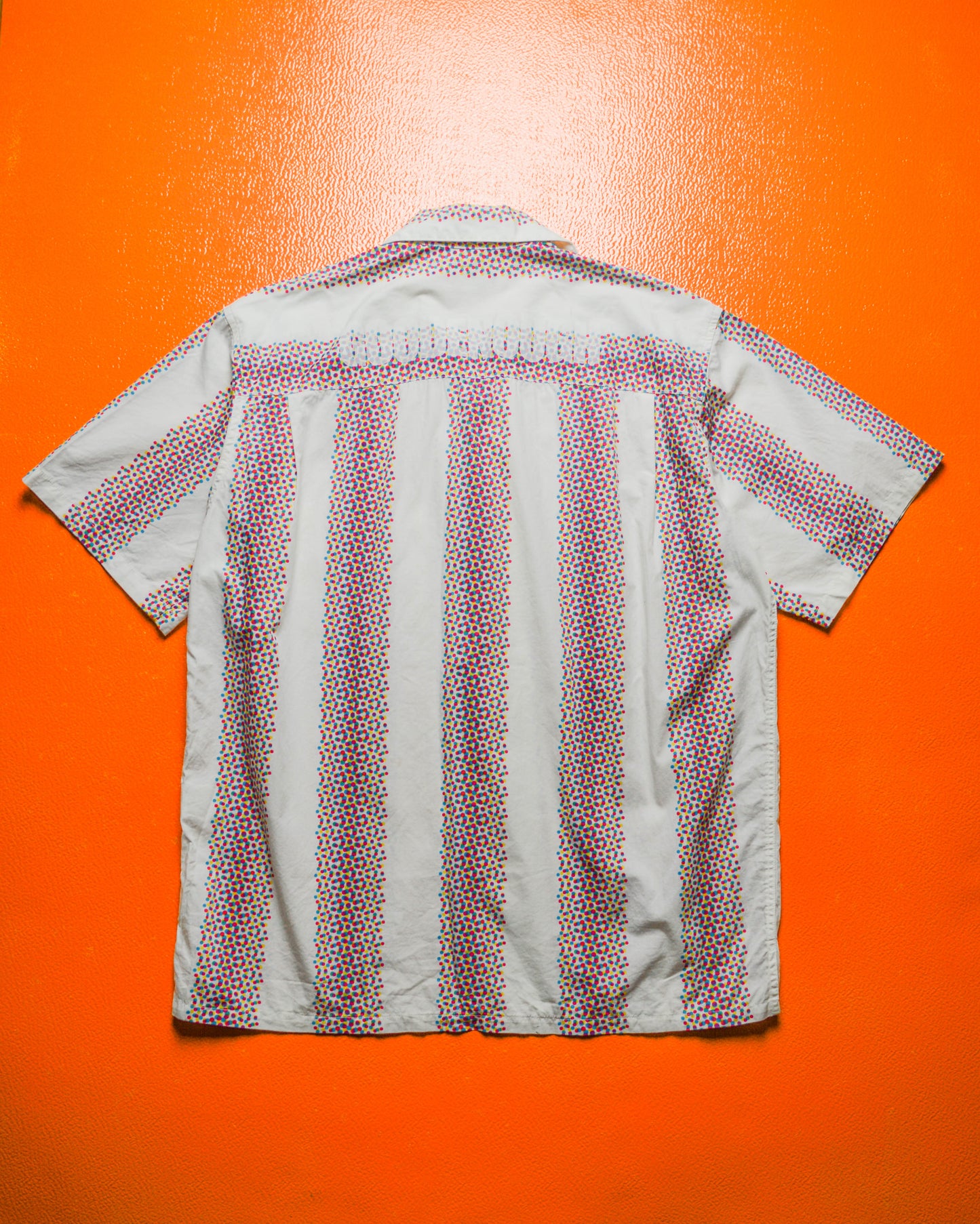 Early 2000s Striped Polka / Halftone / Bokeh Effect Shirt (~L~)