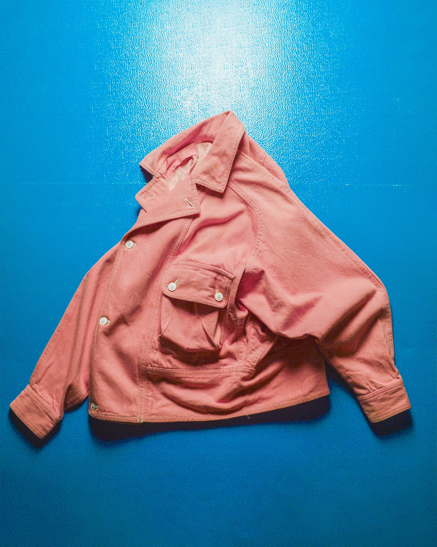 Bat Wing Cut / Freedom Style Sleeve Pink Cargo Jacket (~M~)