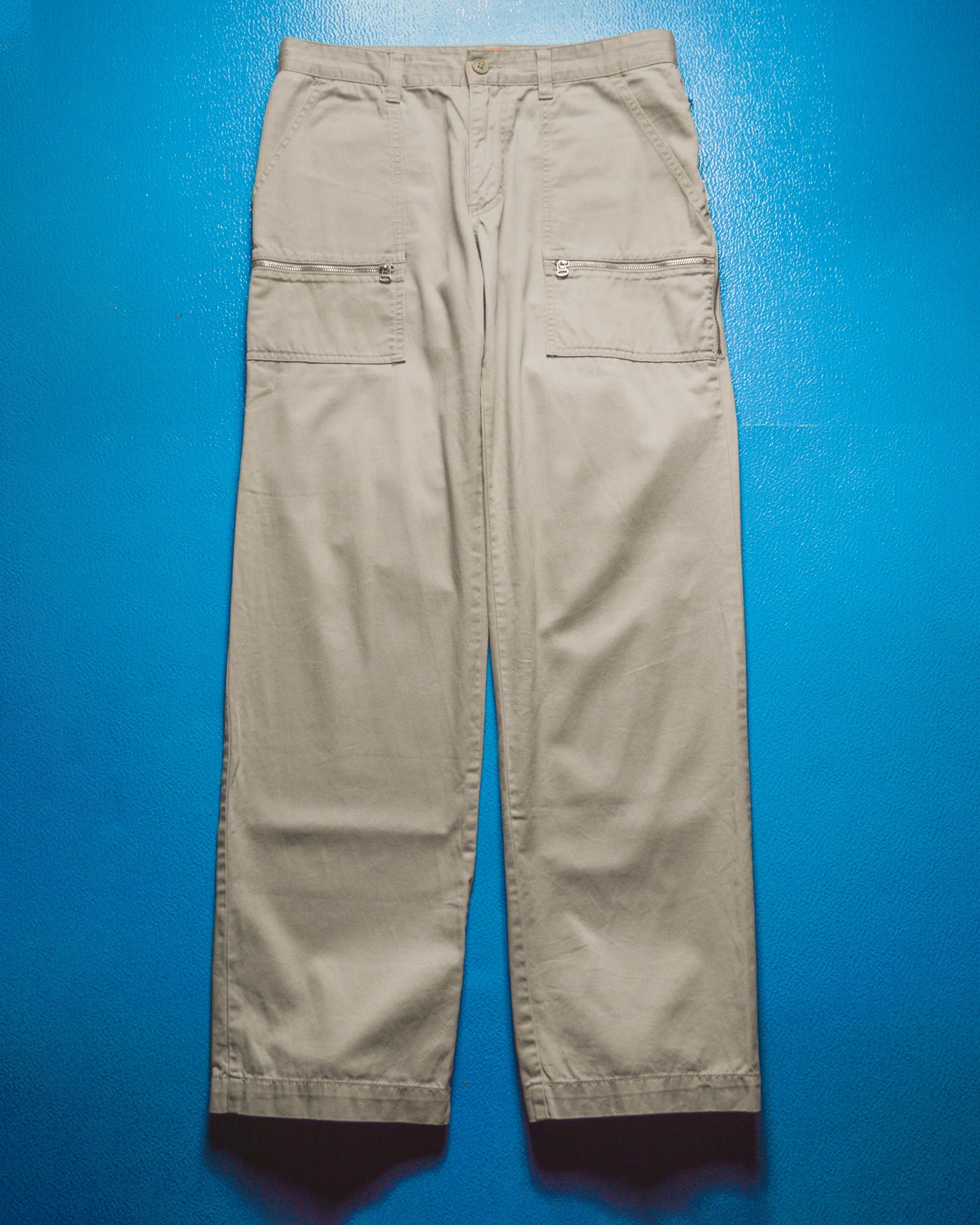 Cream Utility Panelled Multi-Pocket Pants (~32)