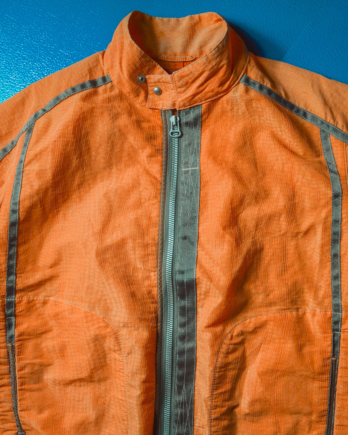 2005 Orange Grain Stitch Pattern Parachute Jacket (~XL~)