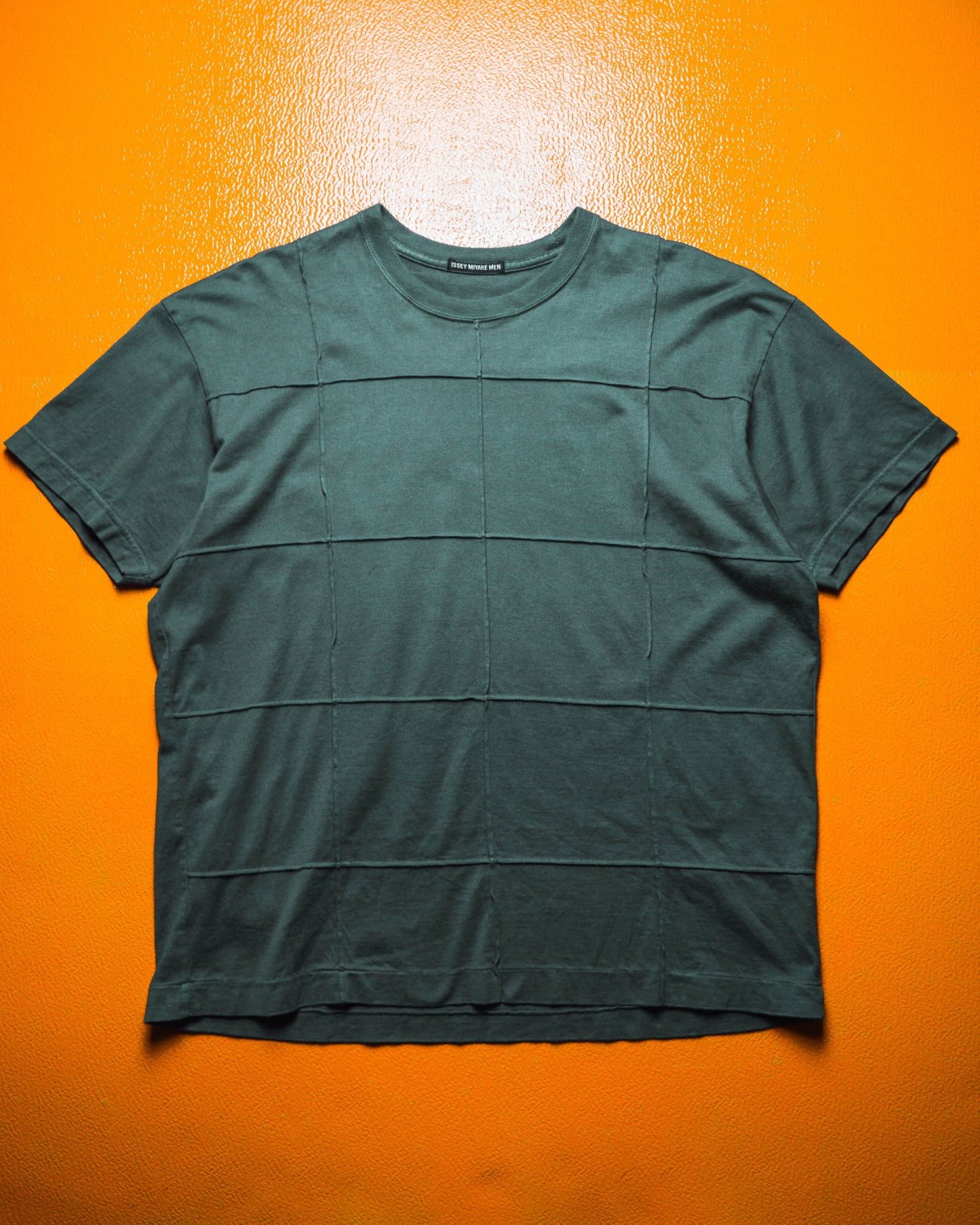 Square Panelled Muted Green Grey Tonal T-shirt (~M~)