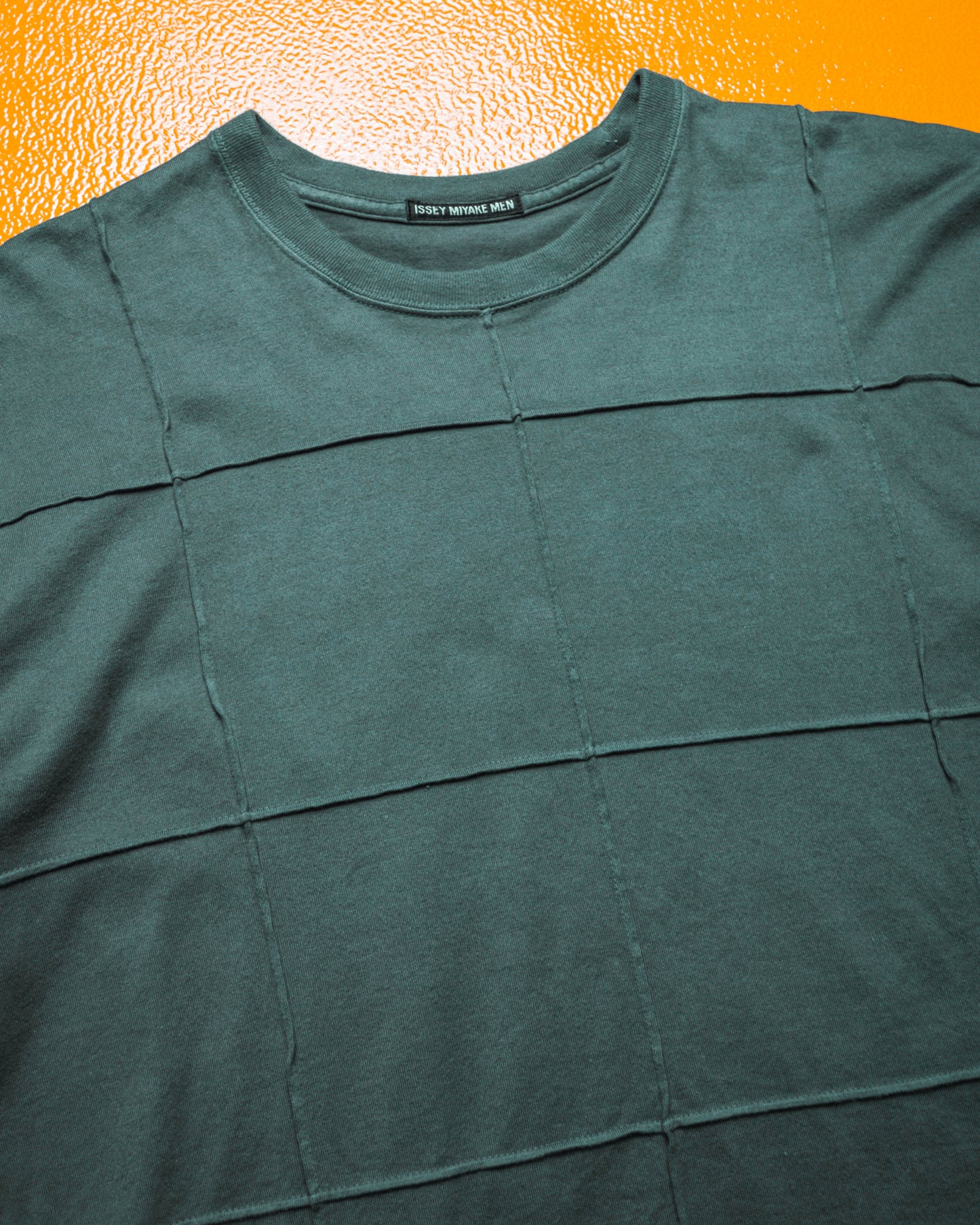 Square Panelled Muted Green Grey Tonal T-shirt (~M~)