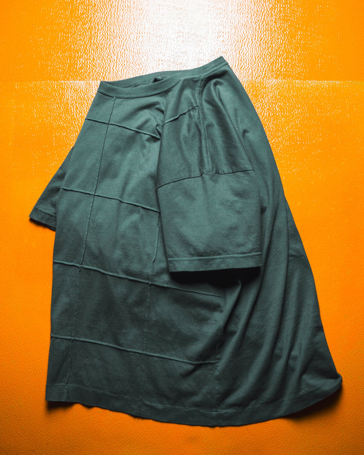 Square Panelled Muted Green Grey Tonal T-shirt (~M~)