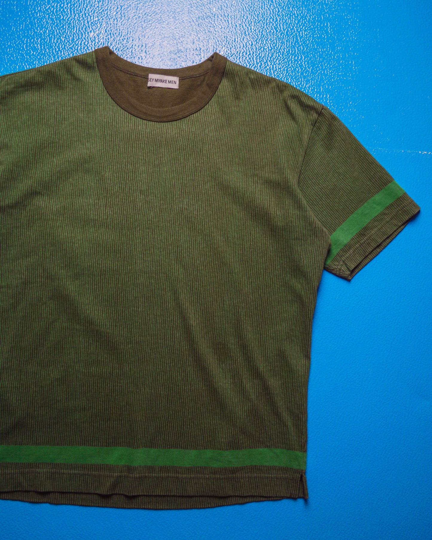 1999 Striped Brown Green T-shirt (S~M)
