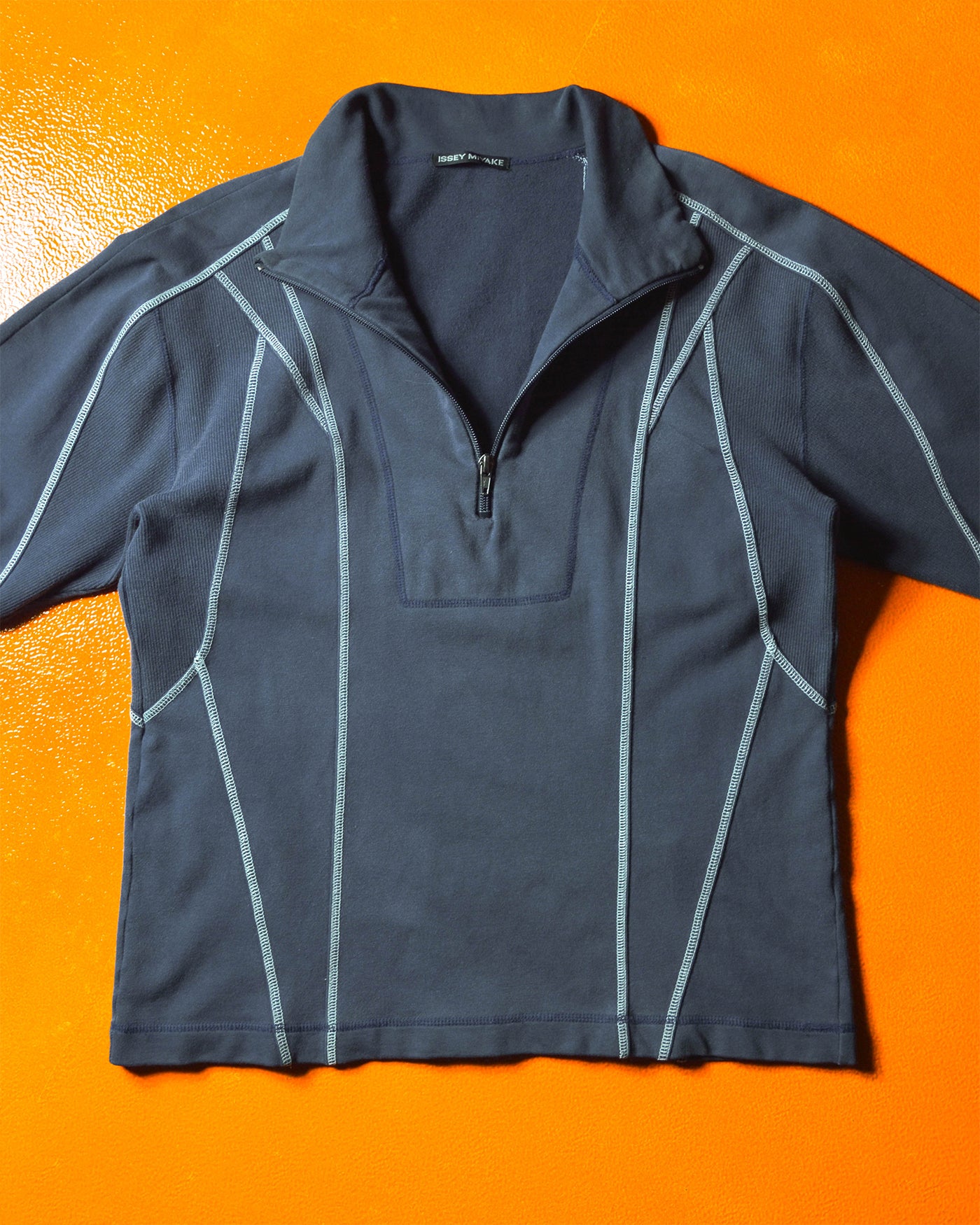 SS04 Overlocked Panelled Quarter Zip Jumper (~M~)