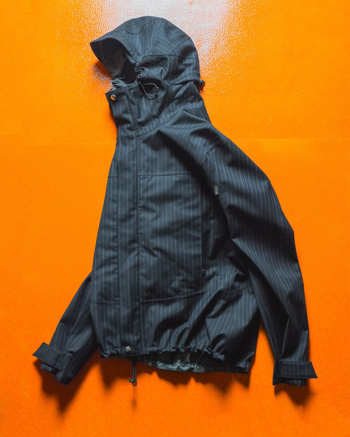 AW 2005 Pinstriped Navy Gore-tex Panelled Jacket (~M~)