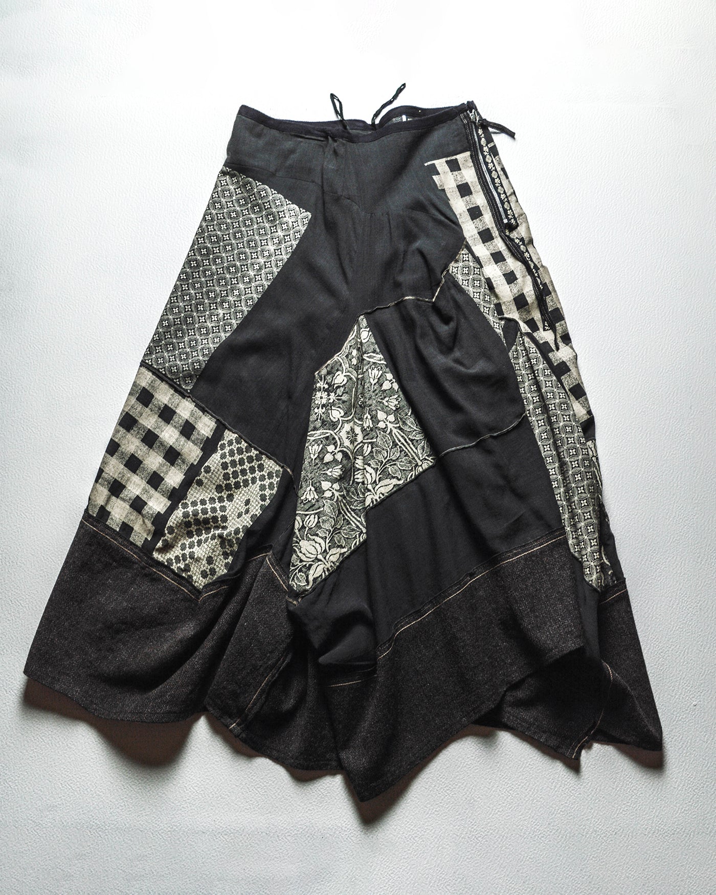 Patchwork Asymmetrical Skirt (44)