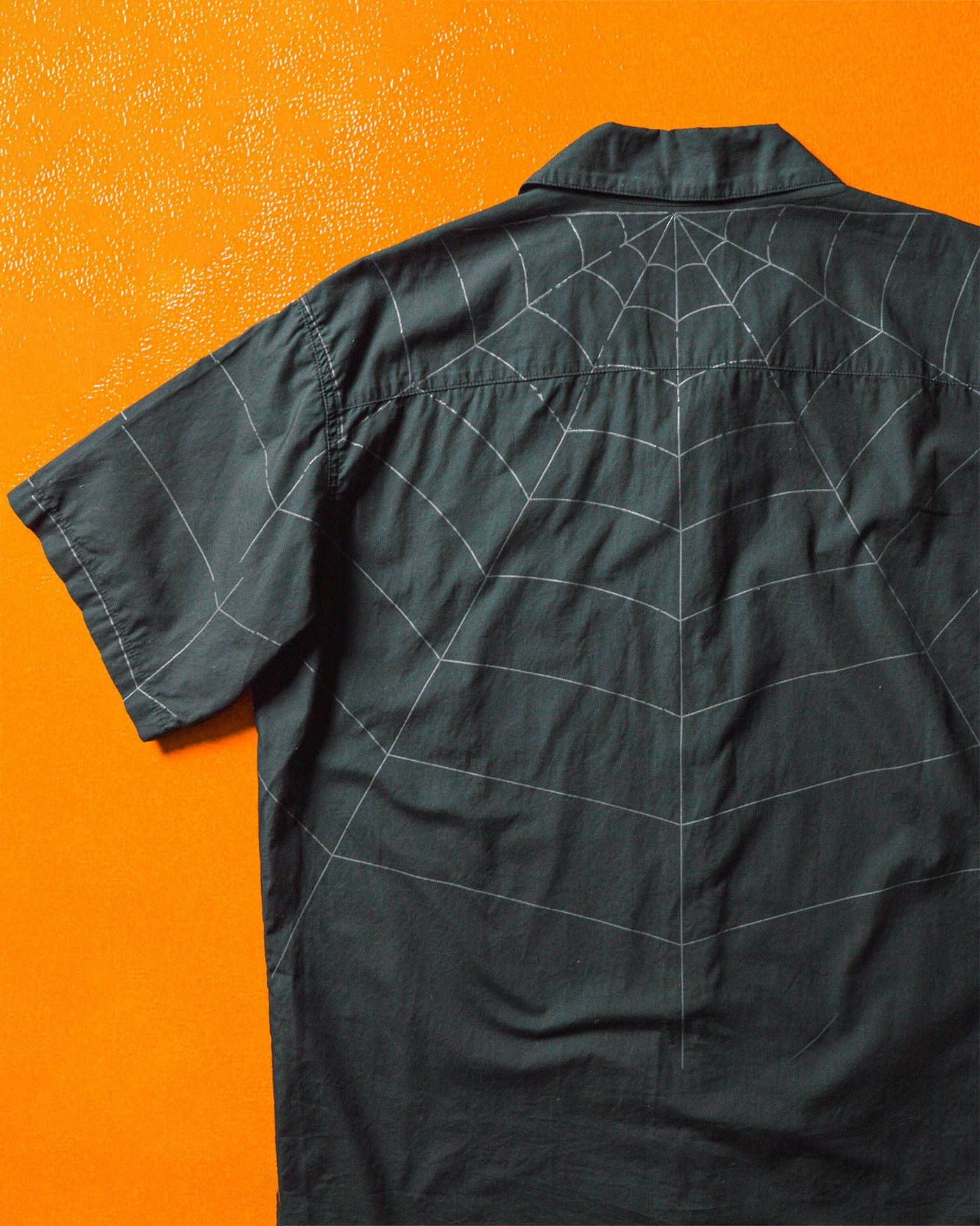 Black 2004 Spider / Cob Web Print Shirt (M~L)