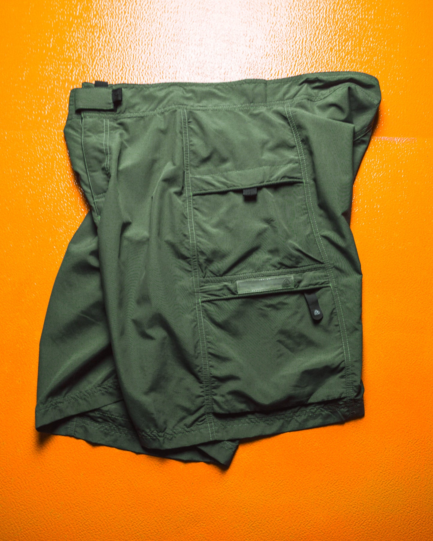 Spring 2001 Green Nylon 4 Pocket Cargo Shorts (38)