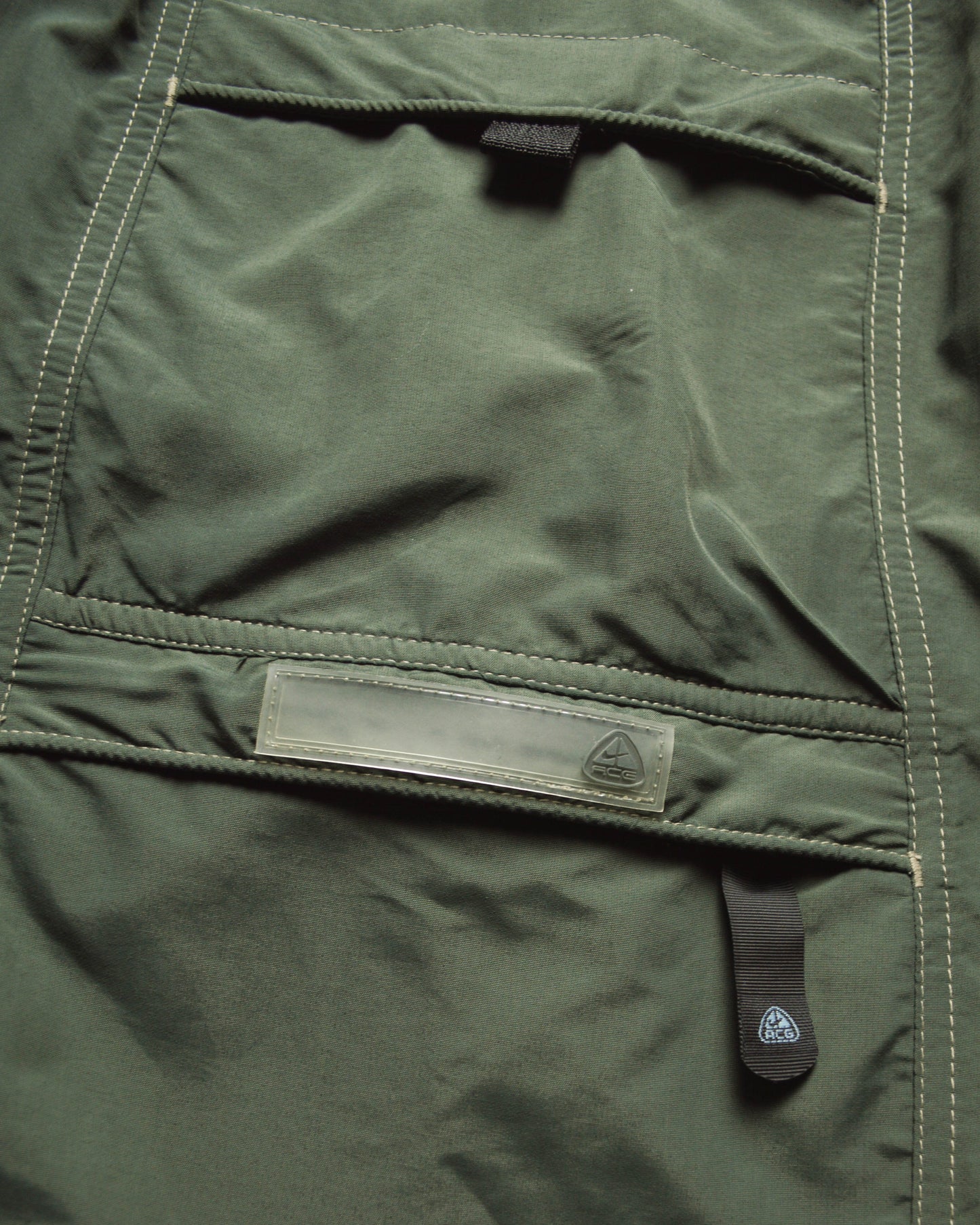 Spring 2001 Green Nylon 4 Pocket Cargo Shorts (38)