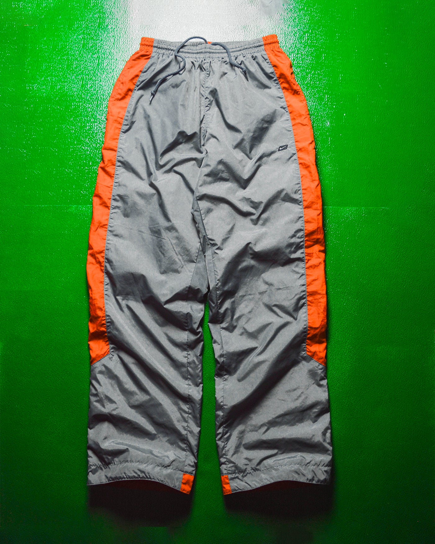 Nike Vintage Fall 2001 Striped Grey Orange Tracksuit Bottoms