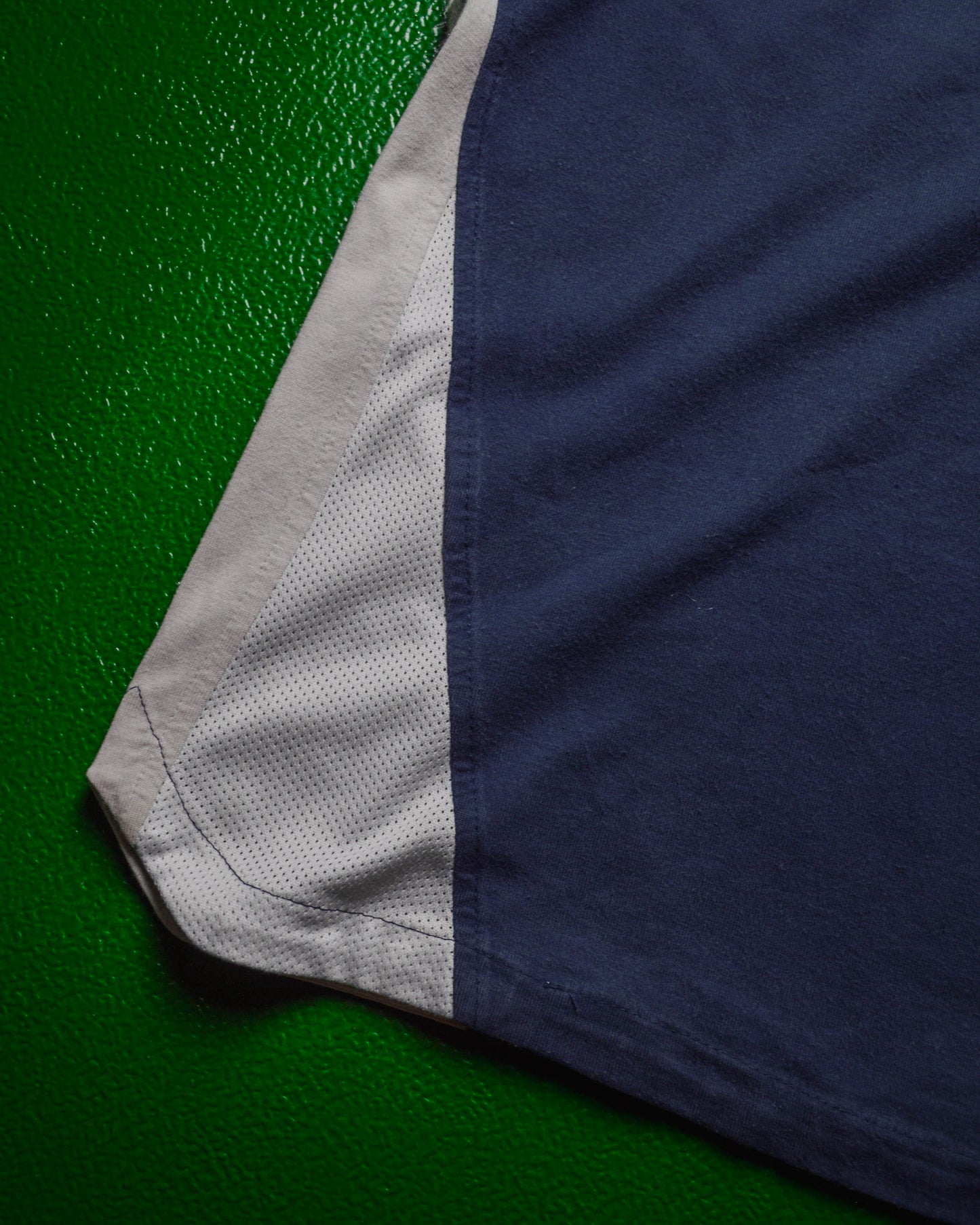Shox Faux Impression Mesh Print Panelled Mesh T-shirt (~S~)