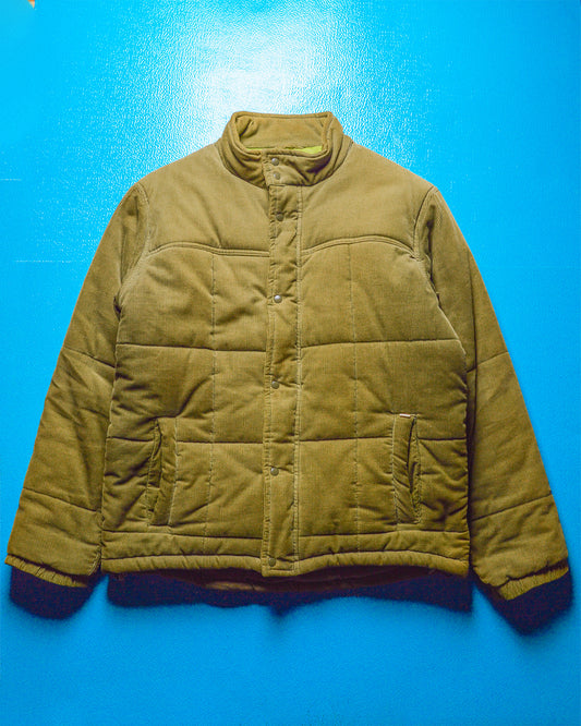 Brown Corduroy Puffer Jacket (M)