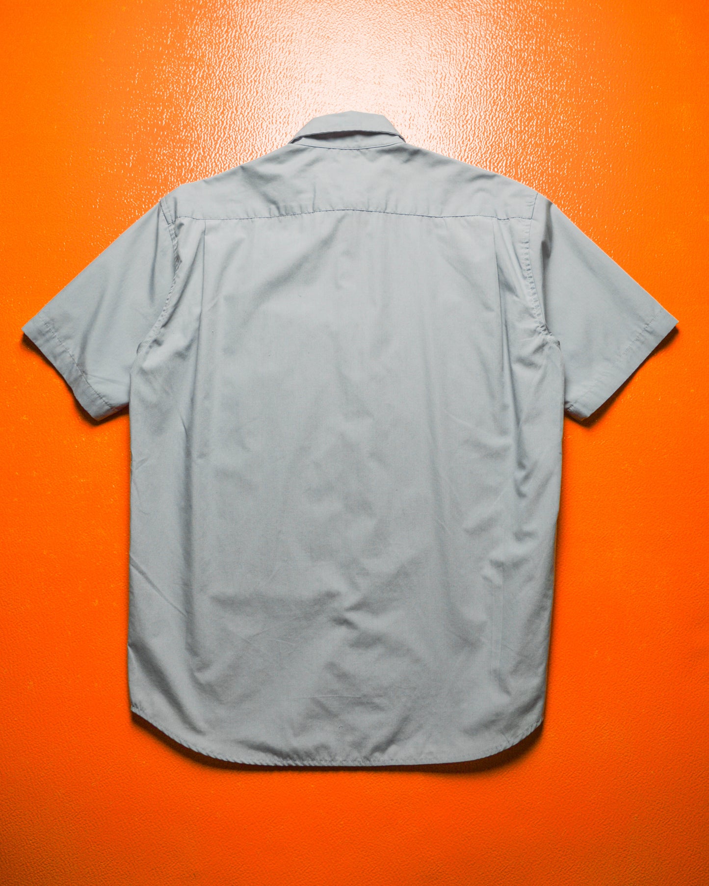 Grey Crazy Snap Button Short Sleeve Shirt (M)
