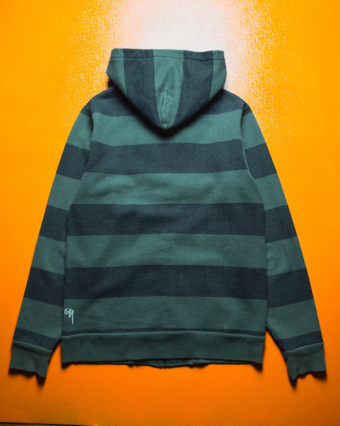 Mid 2000s Green Grey Side Logo Zip Up Hoody (M~L)