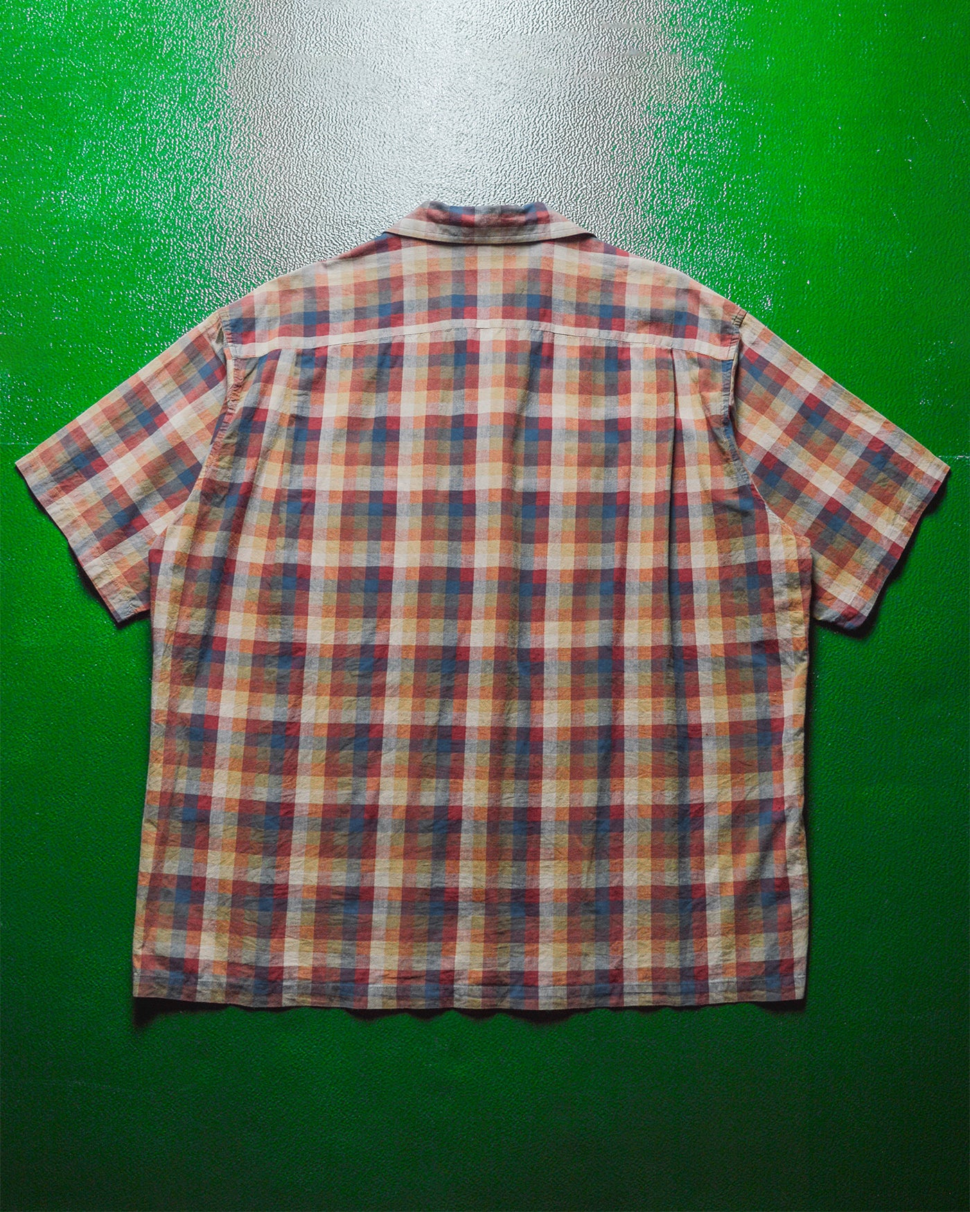 Muted Plaid Boxy Shirt (XL)