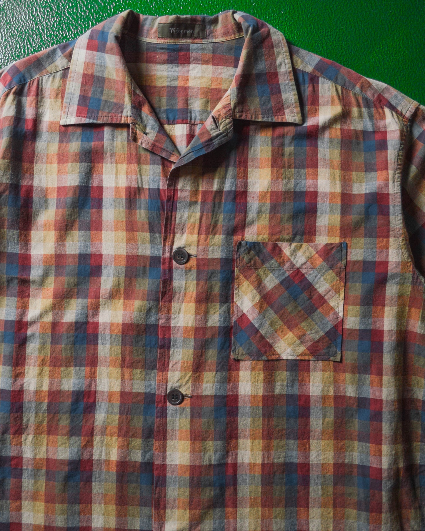 Muted Plaid Boxy Shirt (XL)