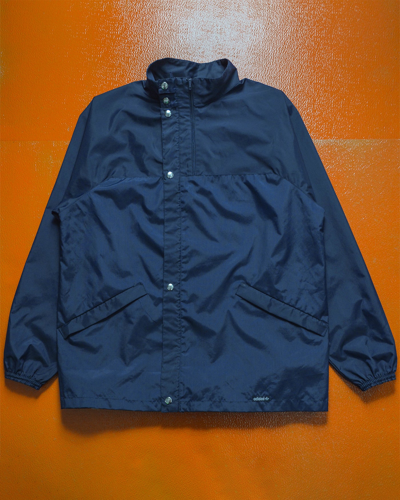80s Navy Gusseted Dual Zip Jacket (M)