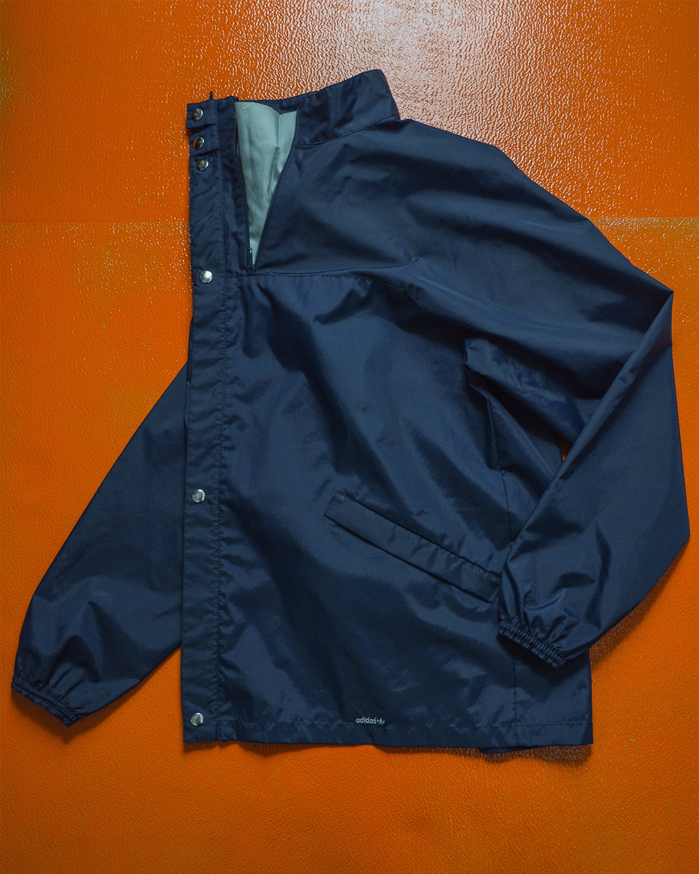 80s Navy Gusseted Dual Zip Jacket (M)