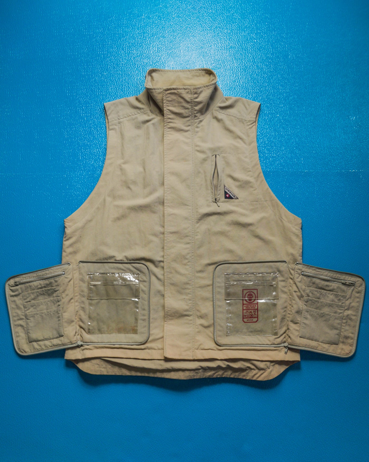 Beige Concealed Compartment Tactical Utility Vest (L)