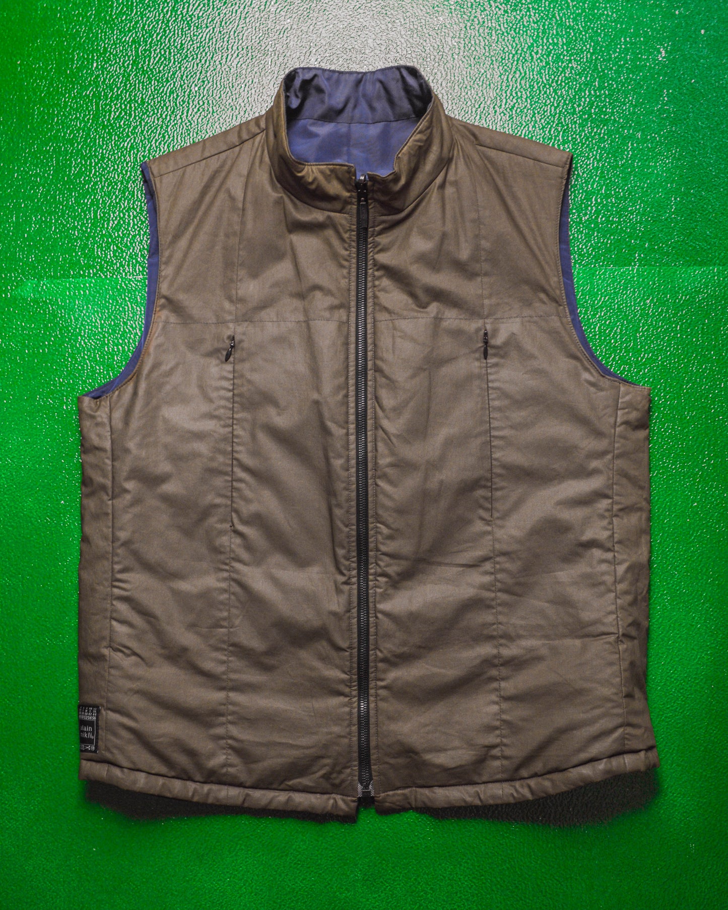 Reversible Navy Olive Brown Vest (M)