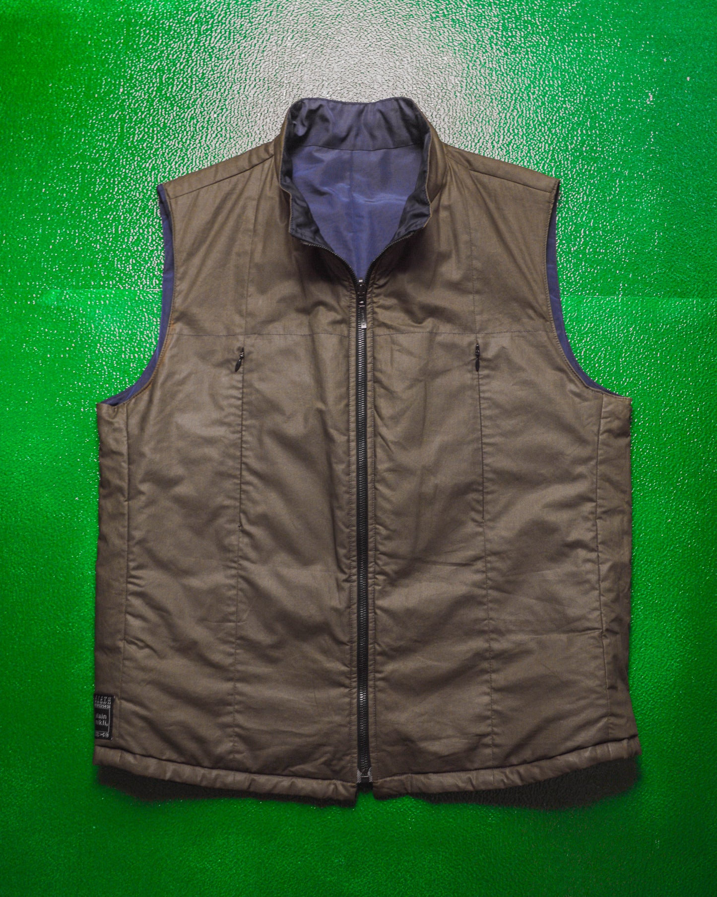 Reversible Navy Olive Brown Vest (M)