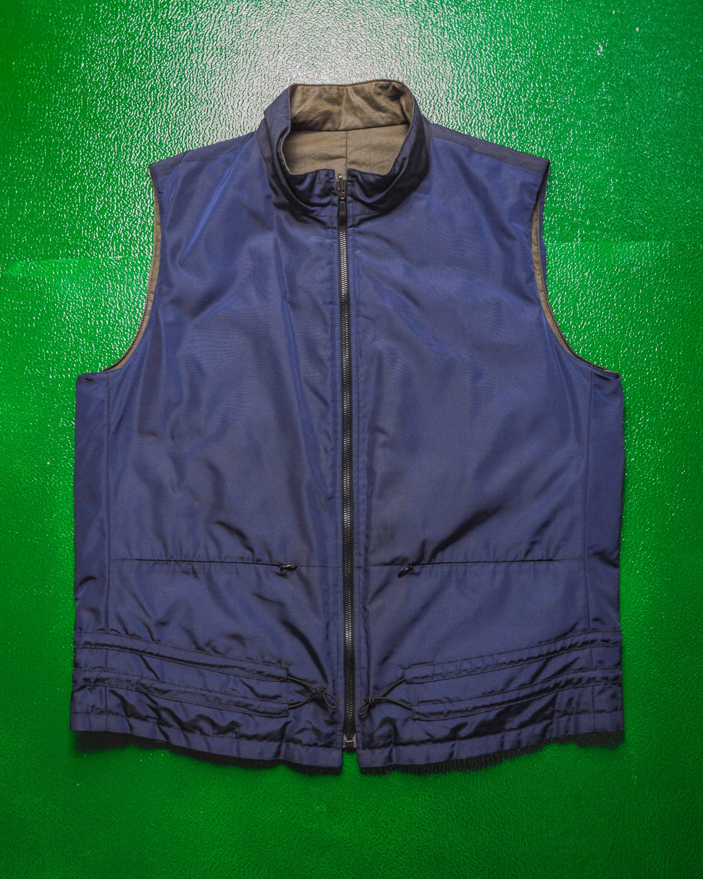 Reversible Navy Olive Brown Vest (M)