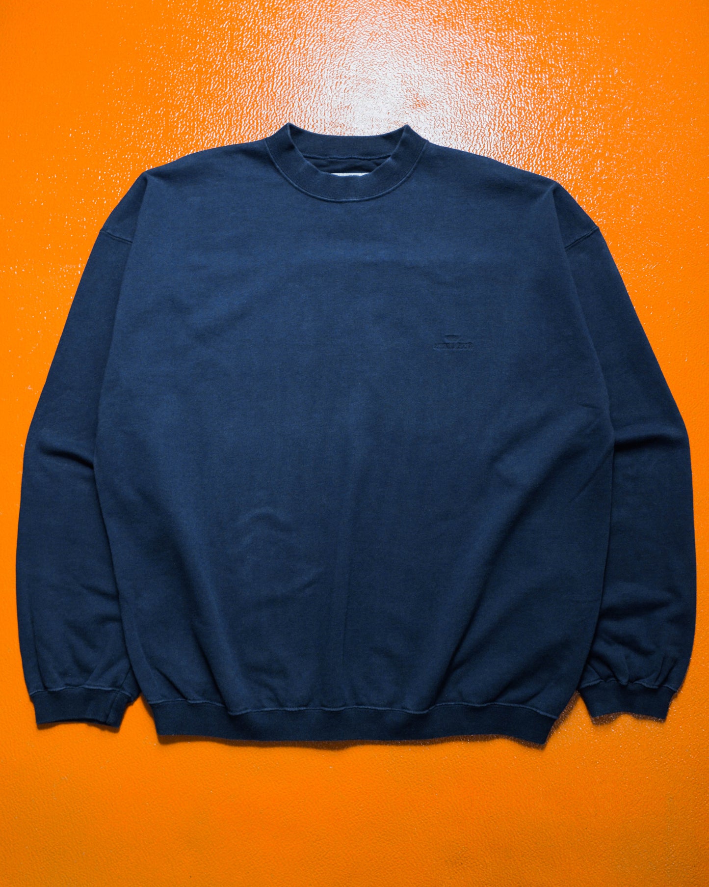 Washed Navy Basic Light Jumper / Sweatshirt (L~XL)