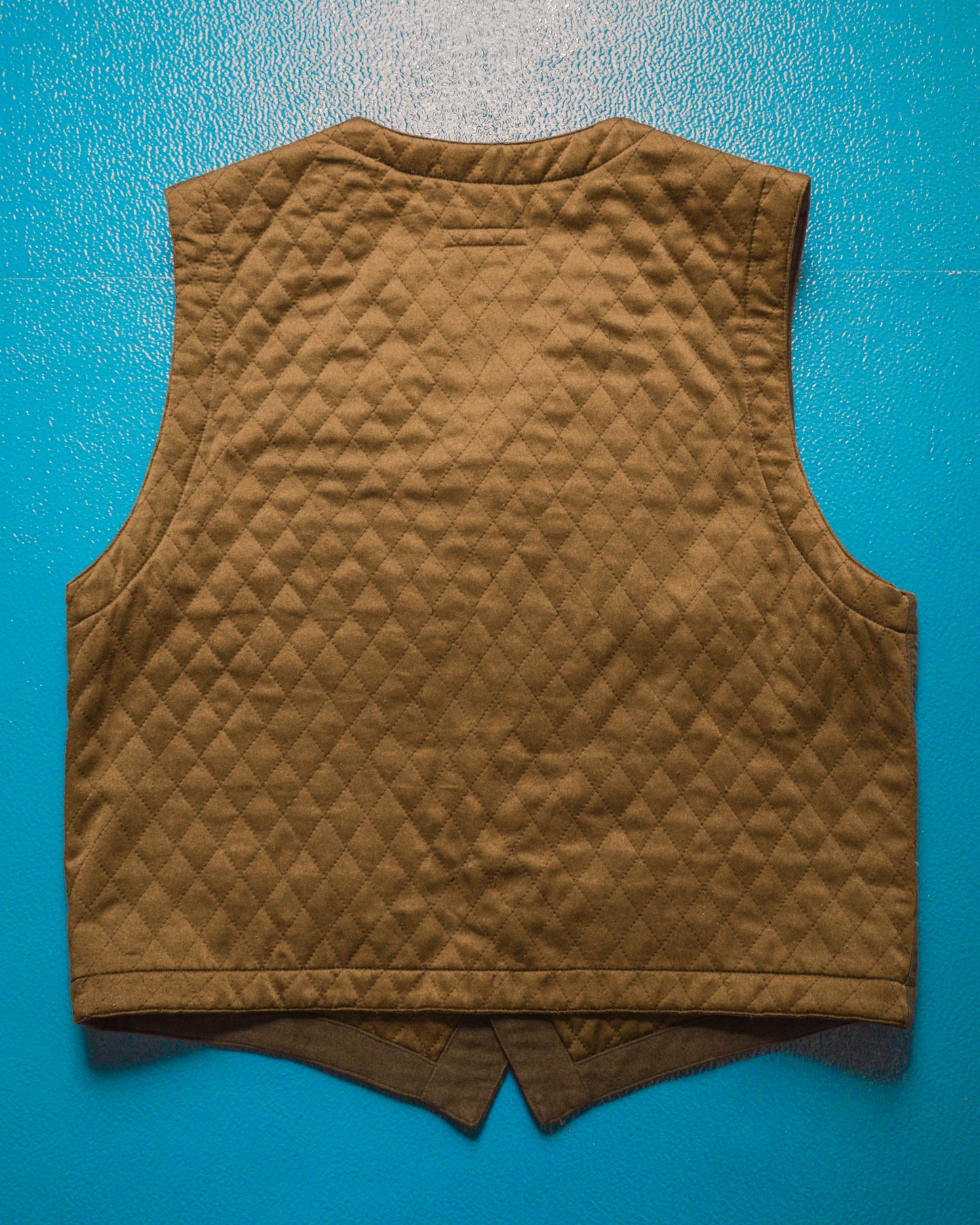 Diamond Quilted  Back Brown Vest (~S~)