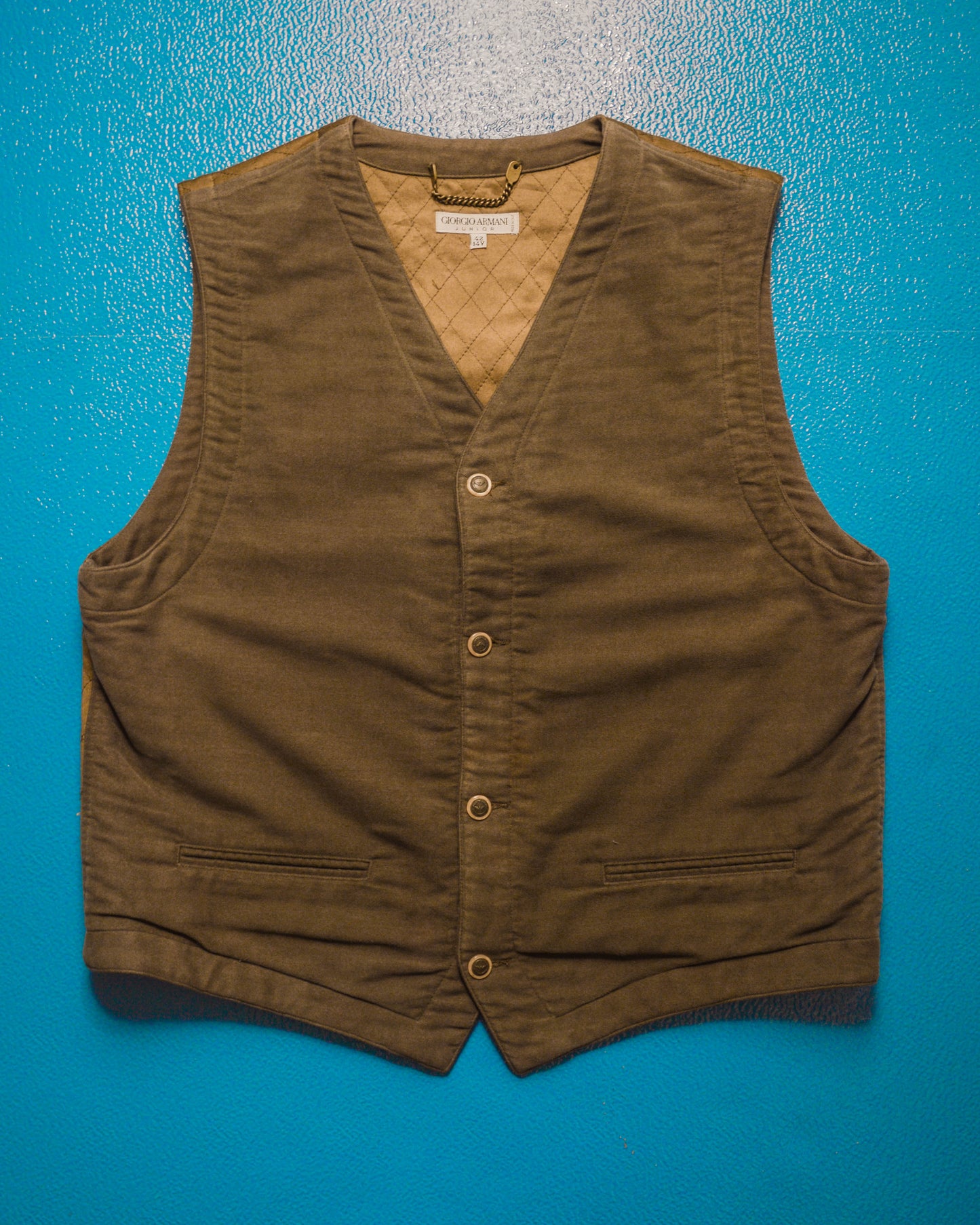 Diamond Quilted  Back Brown Vest (~S~)