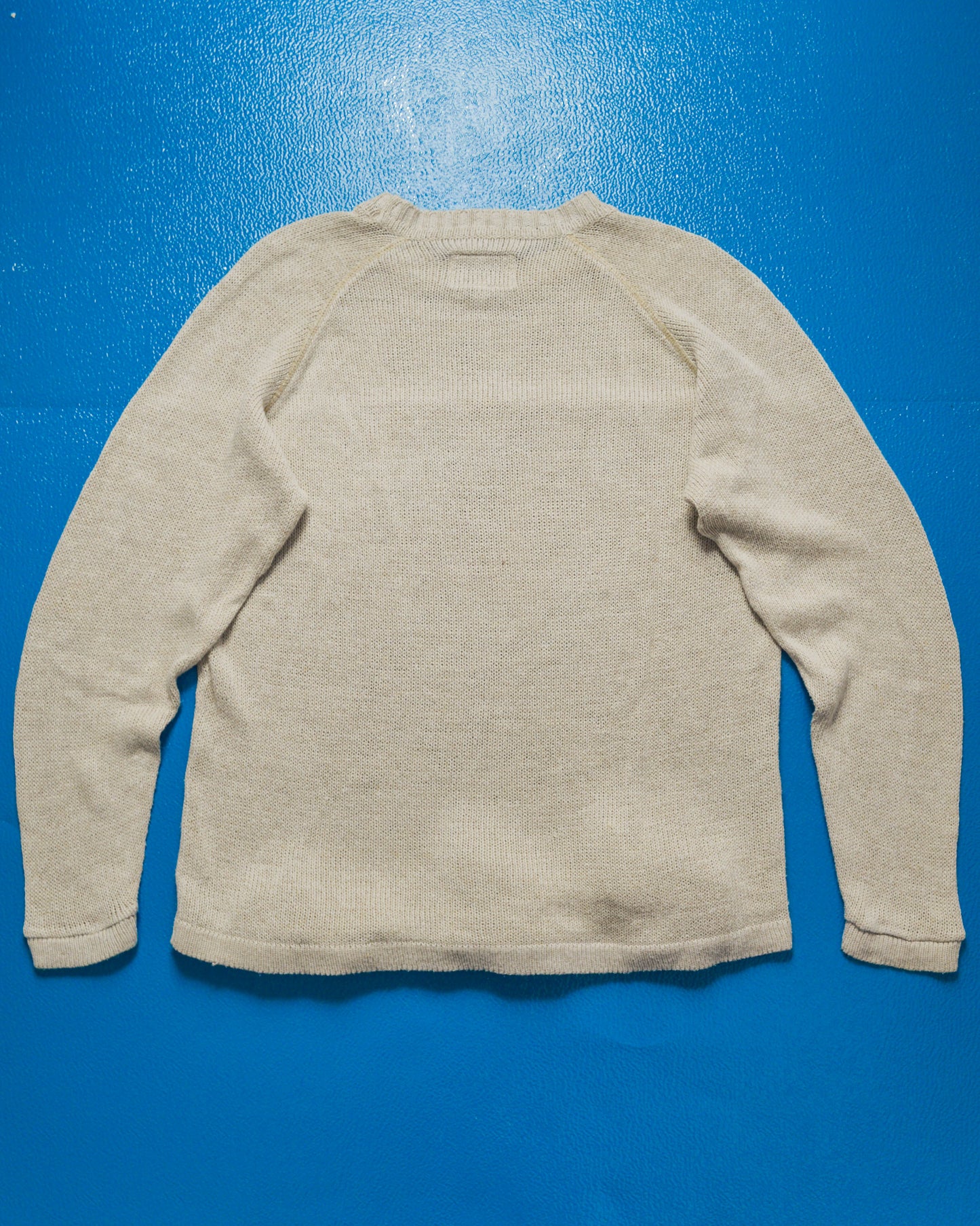 Minimal Loose Gauge Cream Knit Jumper (M)