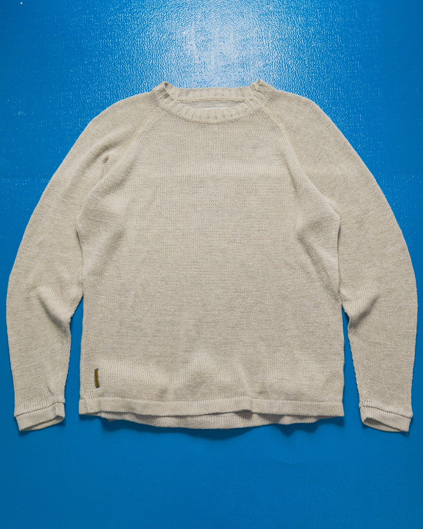 Minimal Loose Gauge Cream Knit Jumper (M)