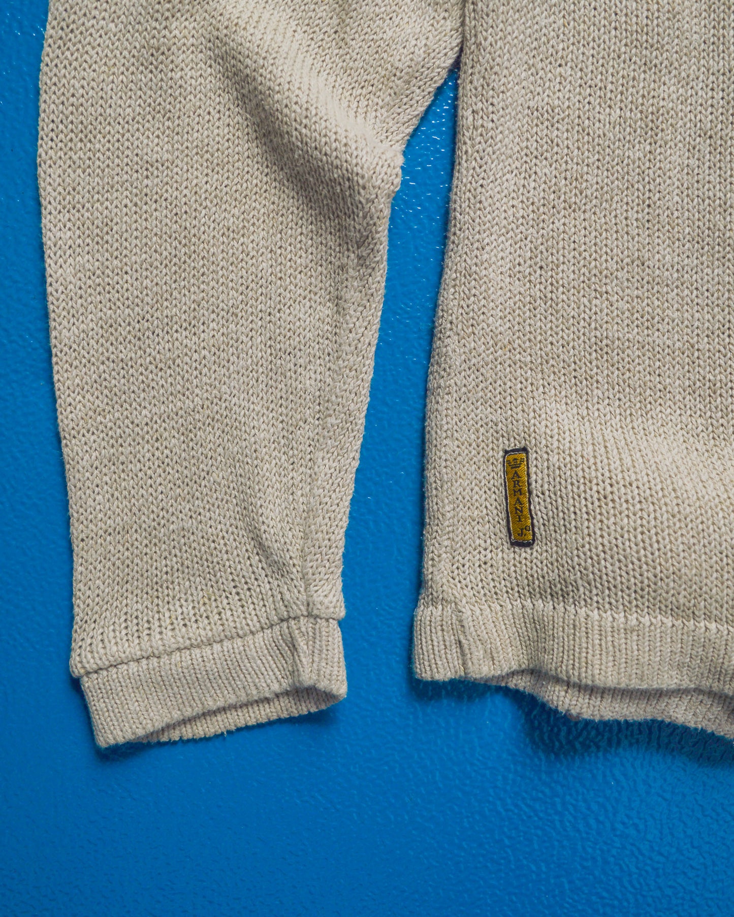 Minimal Loose Gauge Cream Knit Jumper (M)