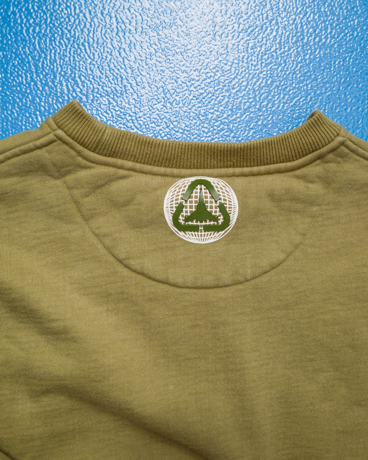 Tan Heavyweight Extruded Fighter Pilot Graphic Jumper / Sweatshirt (L)