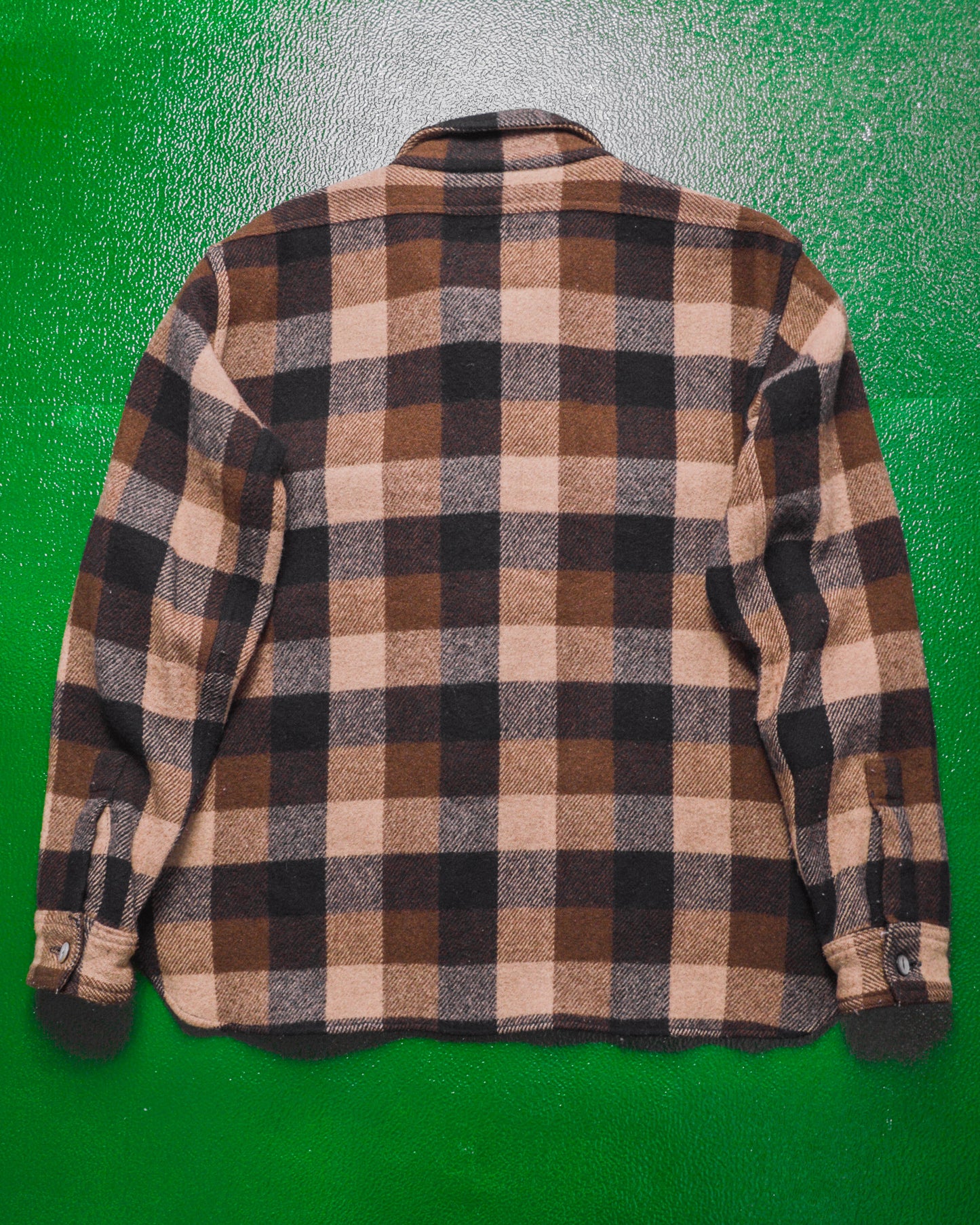 90s Wool Brown Lumberjack Overshirt (~S~)