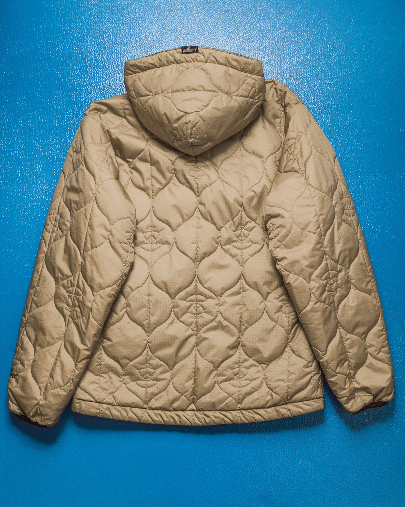 Gore Windstopper Reversible Onion Quilted Liner Military Liner Style Brown Beige Jacket (M~L)