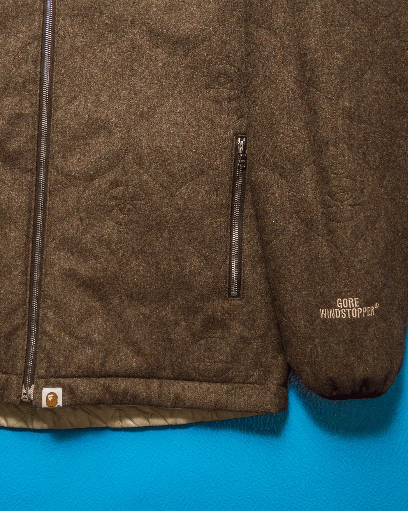 Gore Windstopper Reversible Onion Quilted Liner Military Liner Style Brown Beige Jacket (M~L)