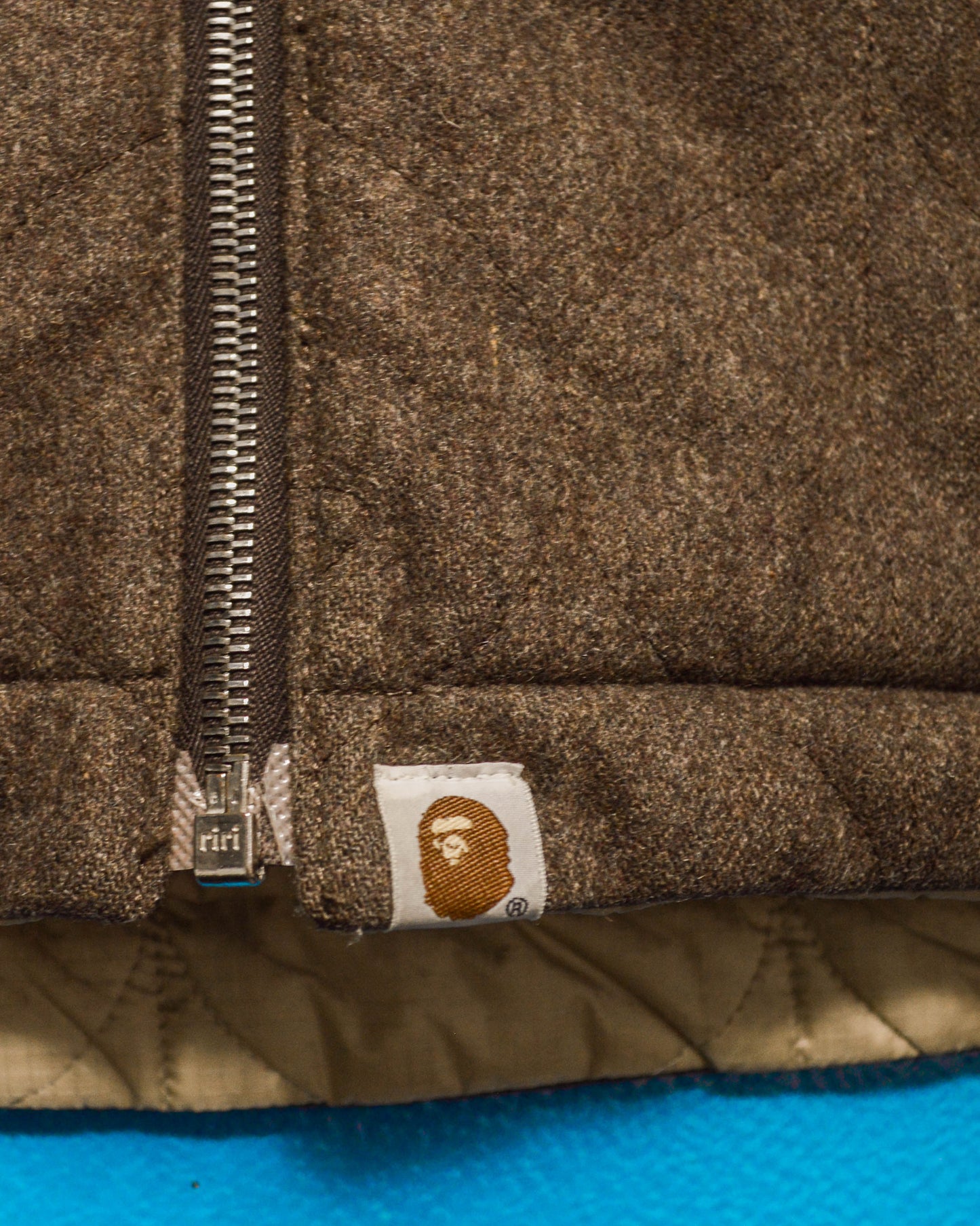 Gore Windstopper Reversible Onion Quilted Liner Military Liner Style Brown Beige Jacket (M~L)
