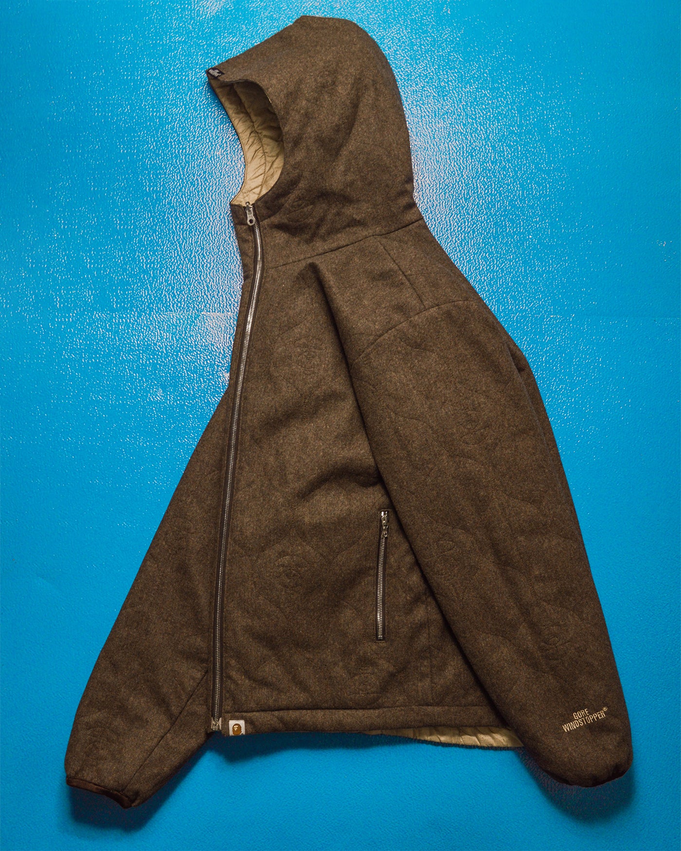 Gore Windstopper Reversible Onion Quilted Liner Military Liner Style Brown Beige Jacket (M~L)